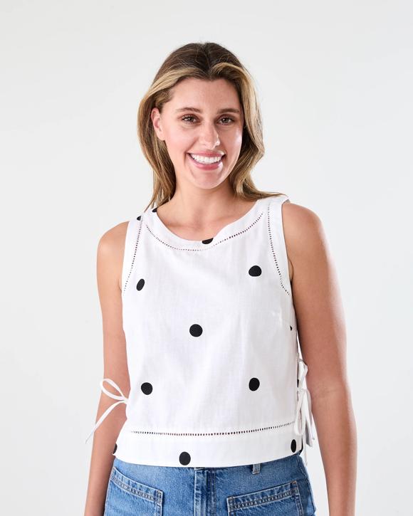 Sleeveless Side Tie Detail Top