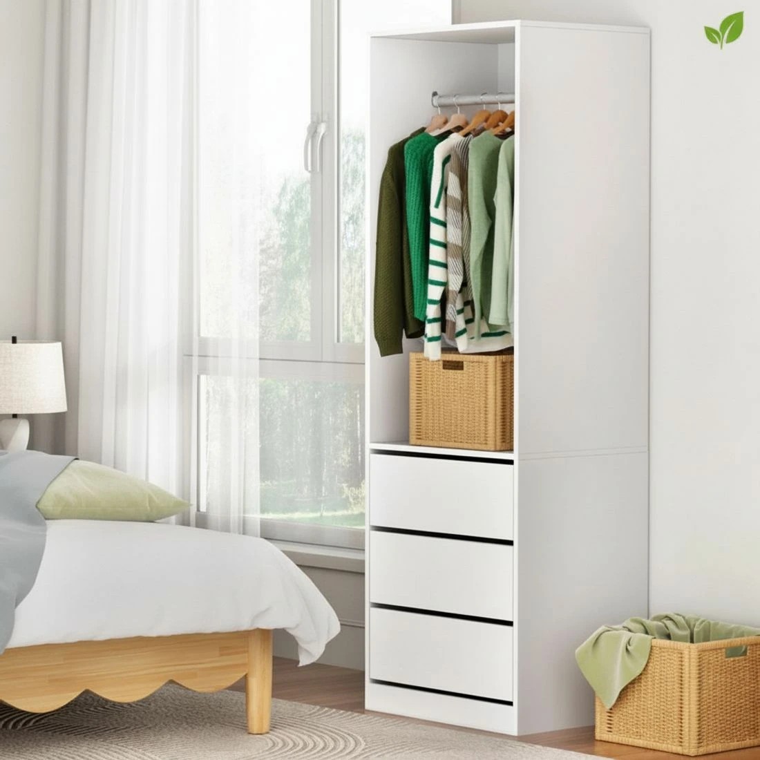 7 Artiss Wardrobe Clothes Closet Storage Organizer - White, 7 of 8