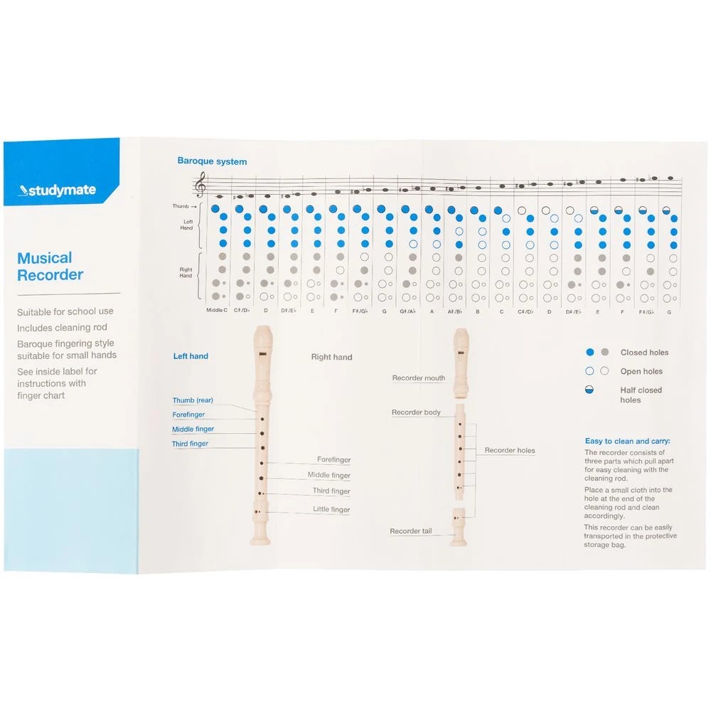 3 Studymate Musical Recorder White, 3 of 5