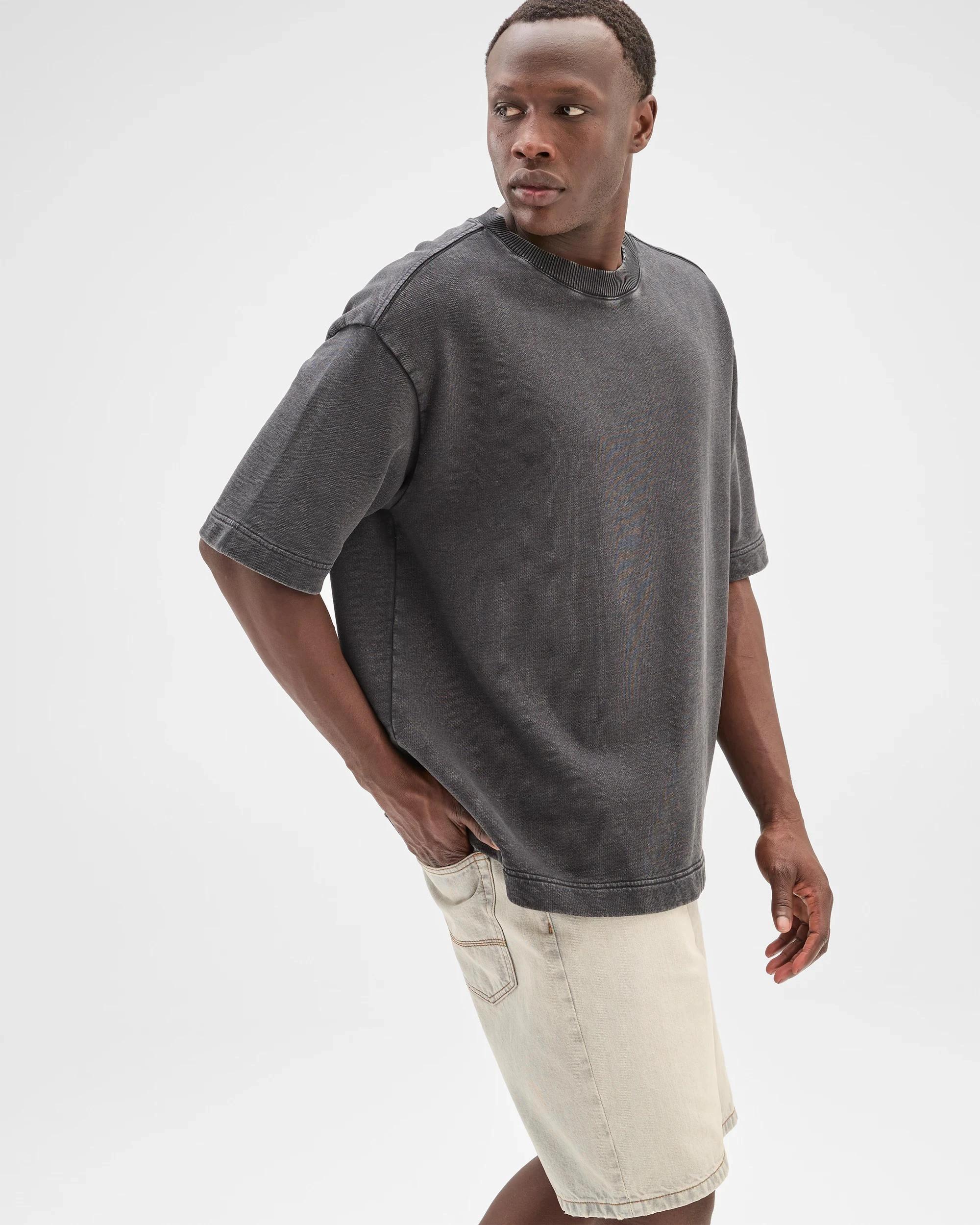 5 Commons Australian Cotton Fleece T-Shirt WORN BLACK, 5 of 6