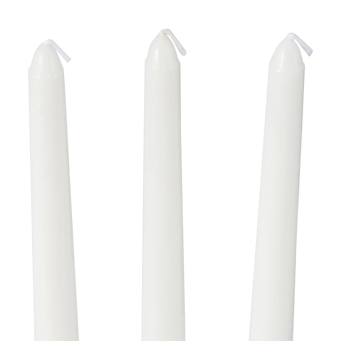 3 3 Pack White Taper Candles, 3 of 5