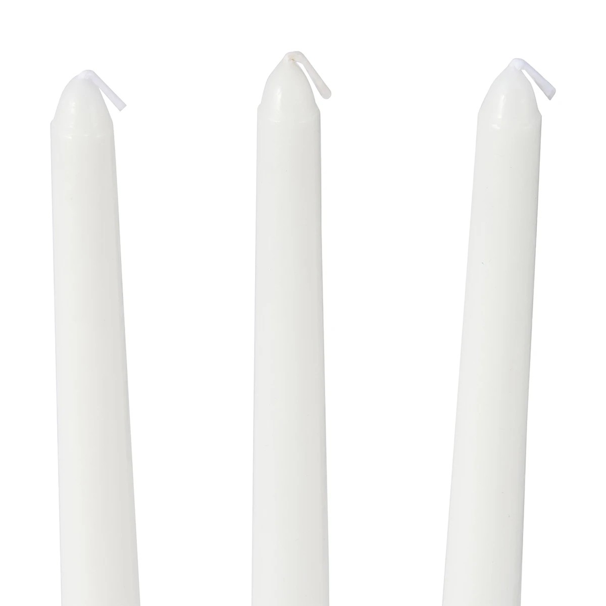 3 3 Pack White Taper Candles, 3 of 5