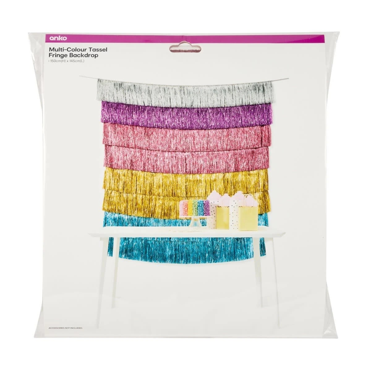 4 Multi-Colour Tassel Fringe Backdrop, 4 of 4
