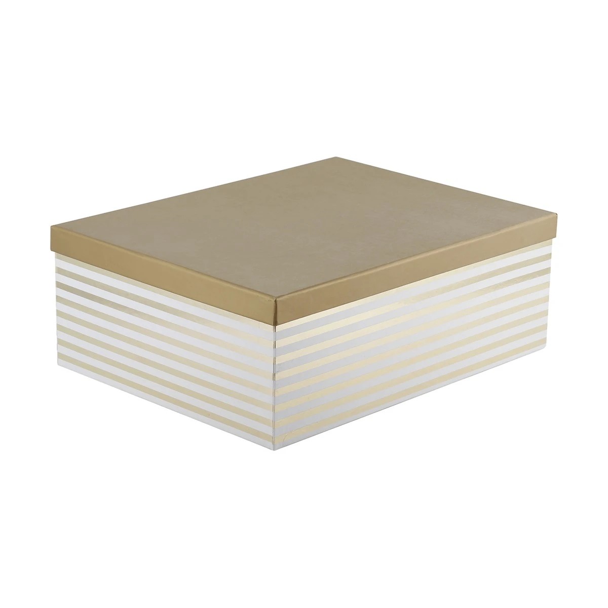 1 Gold Look Stripe Gift Box - Extra Large, 1 of 2