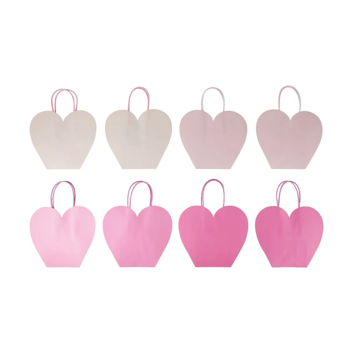 1 8 Piece Heart Shaped Loot Bags, 1 of 7