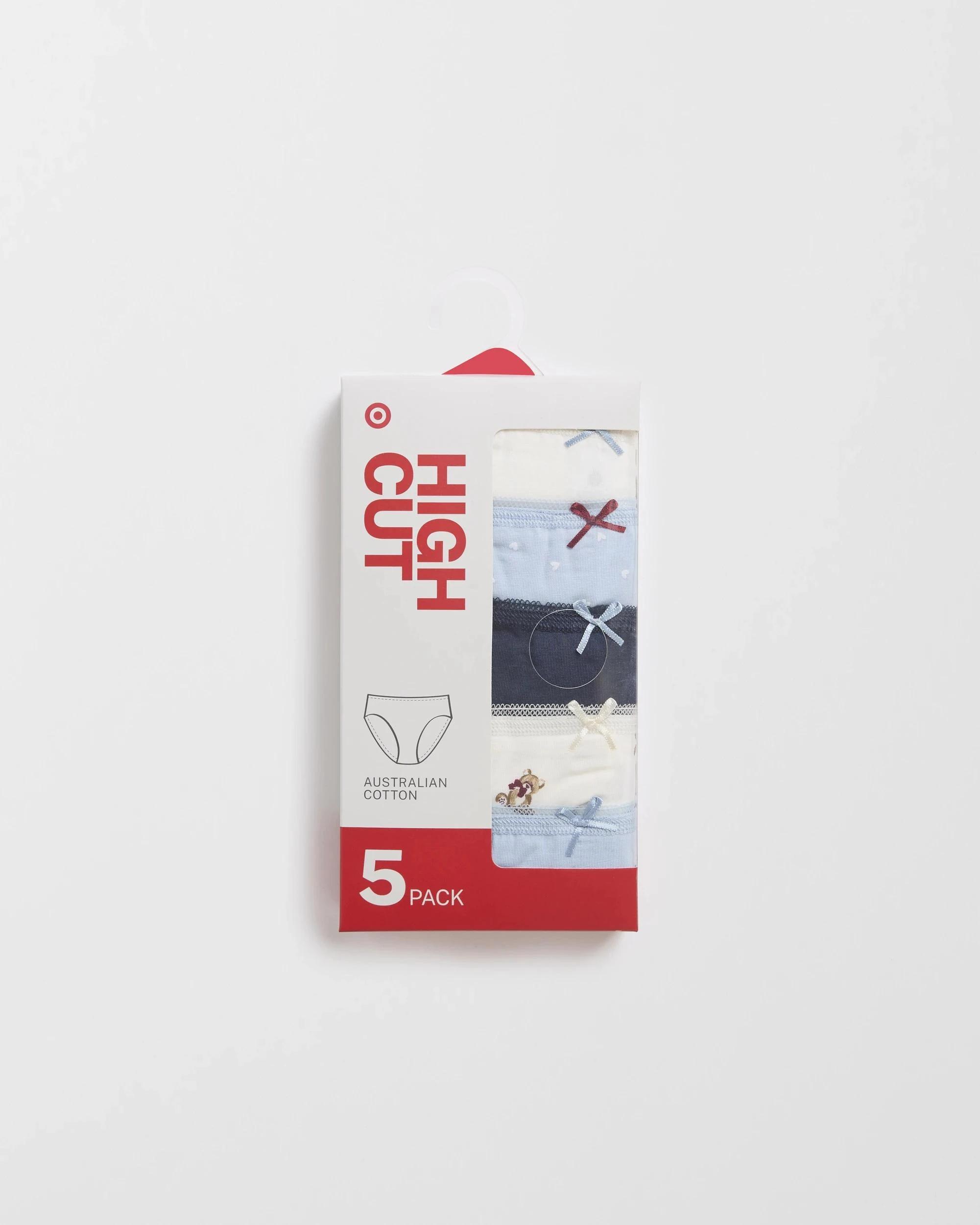 5 Target 5 Pack Cotton/Elastane High Cut Briefs TEDDY, 5 of 5