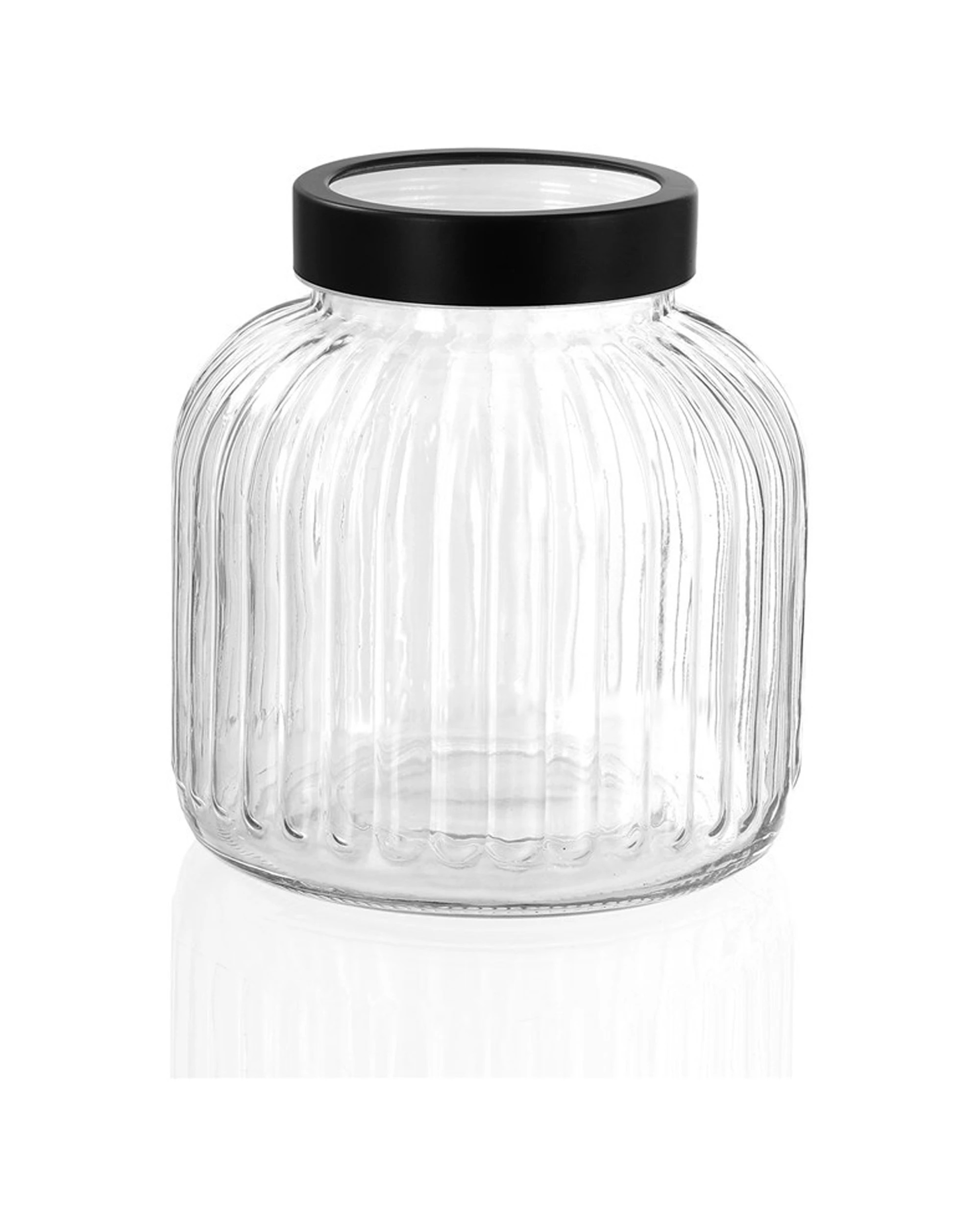 2 Lemon & Lime Brooklyn 3l/19cm Glass Jar Container Food Storage W/ Lid Clear
 - Clear, 2 of 3