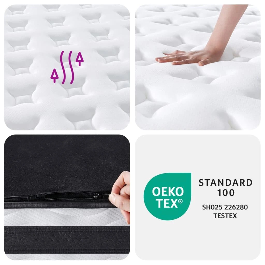 8 Vidaxl Mattress - White - Single Bed - White, 8 of 9