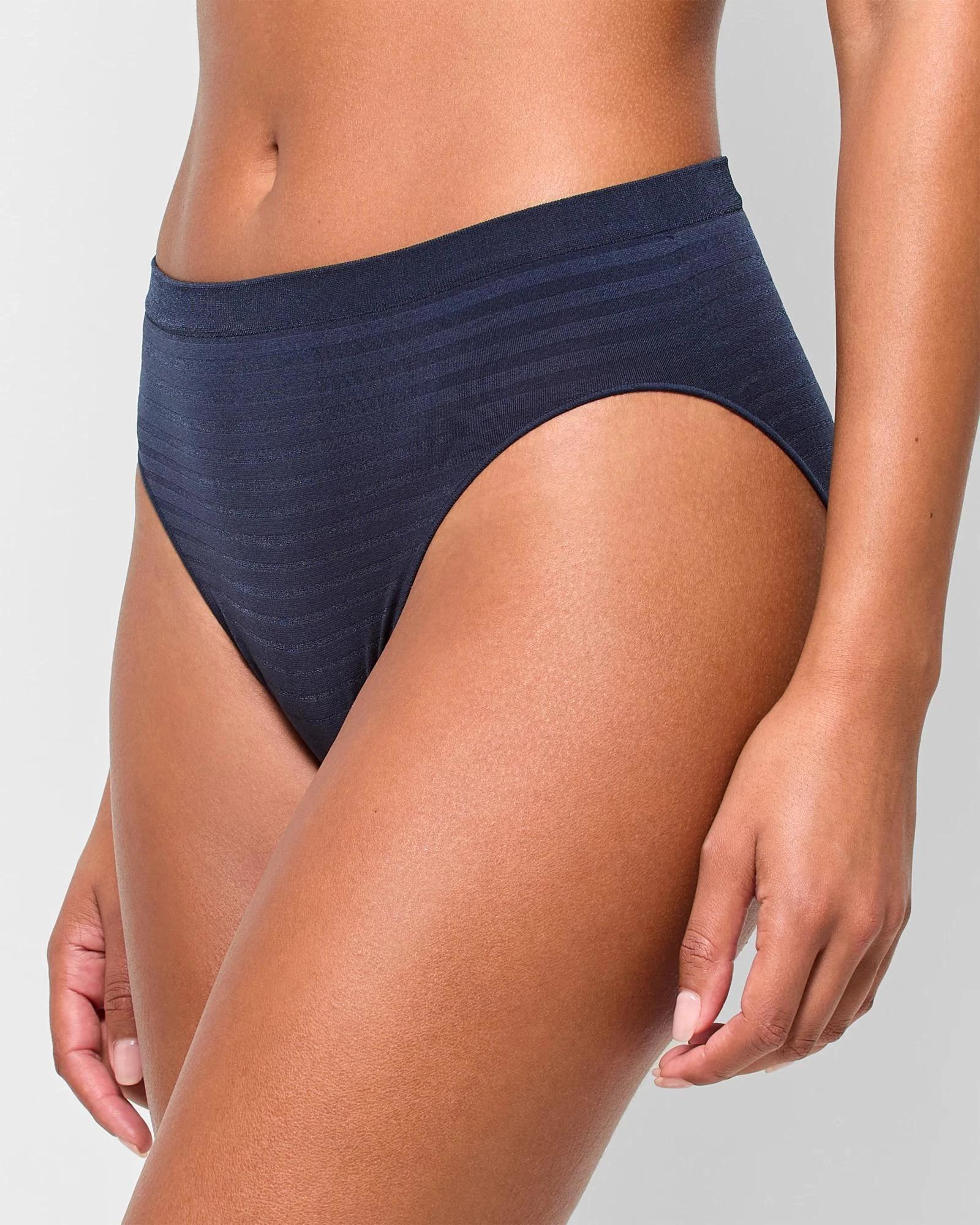 2 Target Woman 2 Pack Seamfree Matte and Shine High Cut Briefs NAVY BLUE, 2 of 4