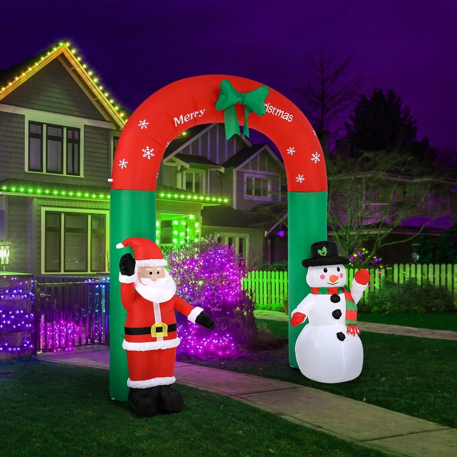 3 Tinseltown 2.4m Christmas Inflatable Archway Xmas Led Lights Outdoor Decoration
 - Multi, 3 of 9