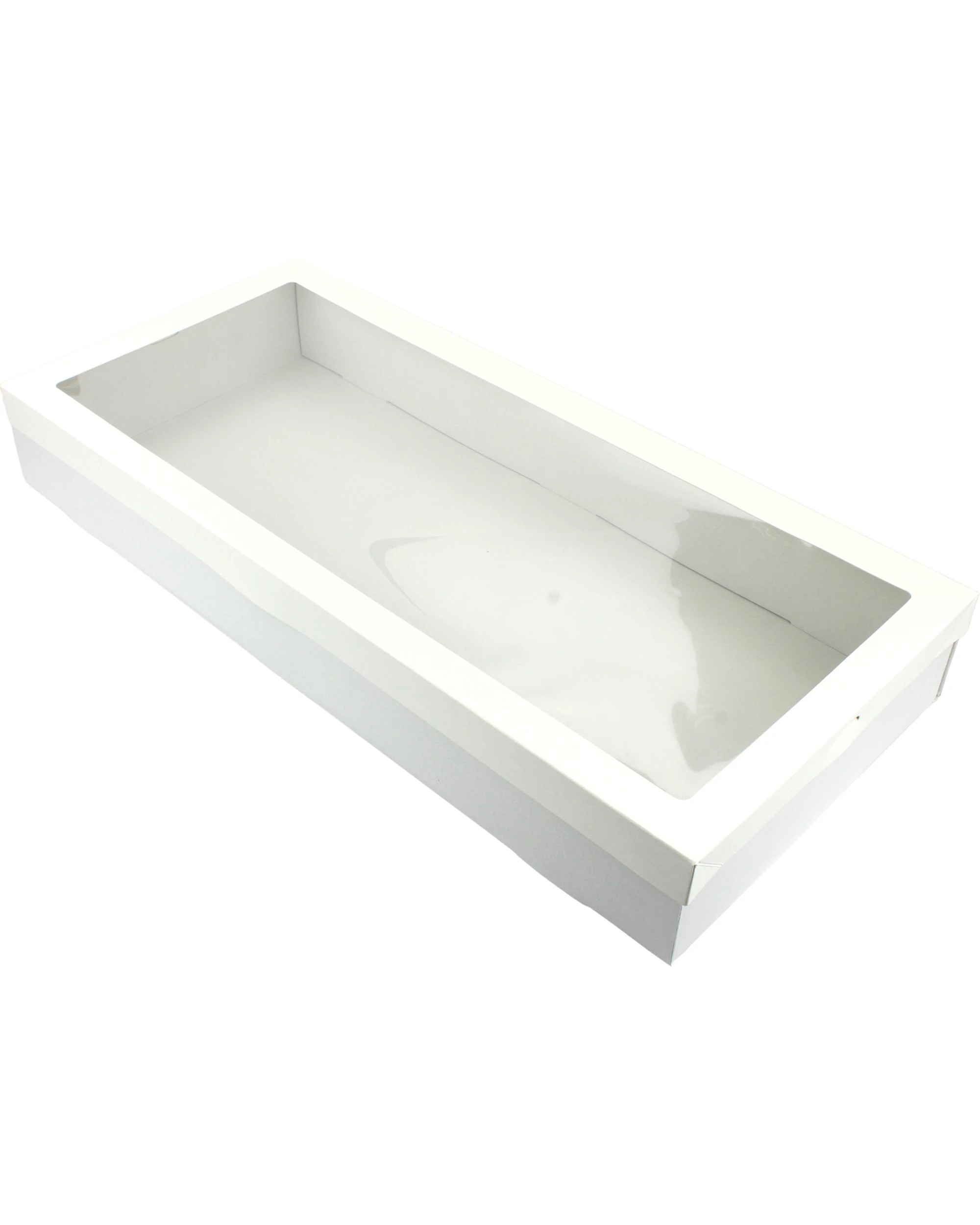1 Alpen Eco White Grazing Boxes with Lids 56cm x 25.5cm x 8cm Pack of 2 - White, 1 of 4