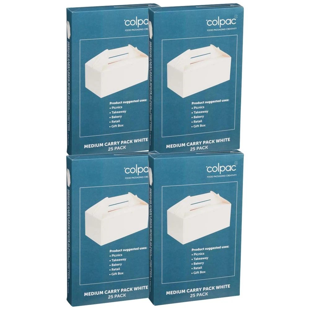 1 Colpac Medium Carry Pack White 100 Pack, 1 of 2