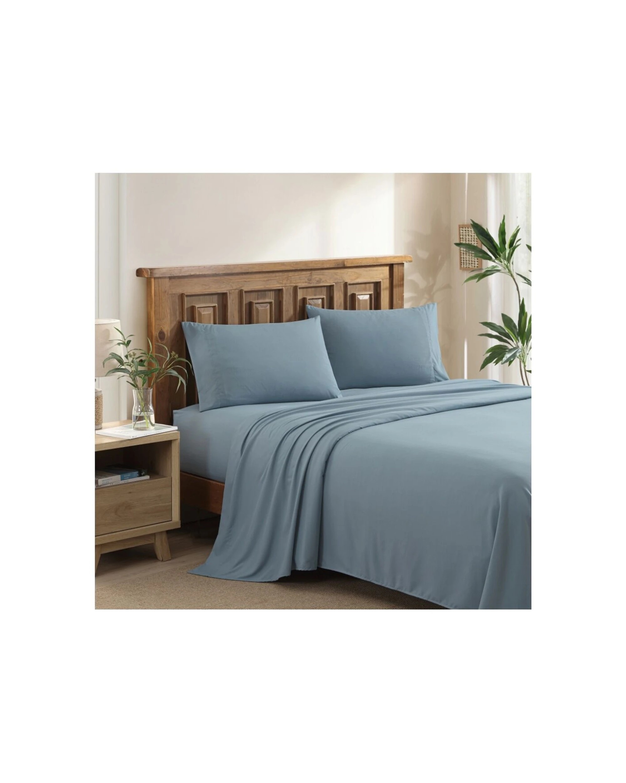 1 Ardor Softest Advanced Textile Polyester Complete Bedding Sheet Set - Single Bed - Blue, 1 of 4