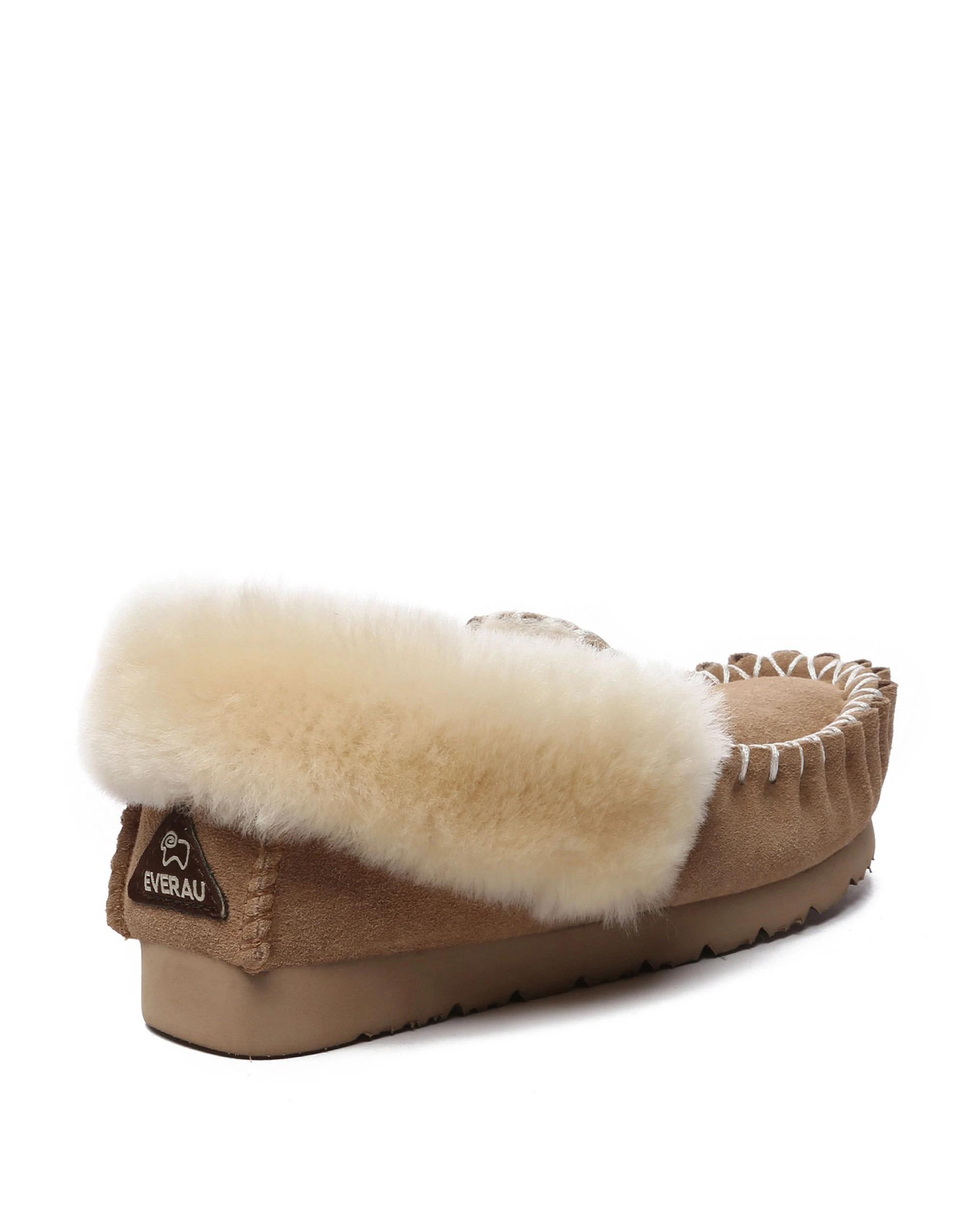 3 Everau Unisex PoPo Moccasins CHESTNUT, 3 of 5