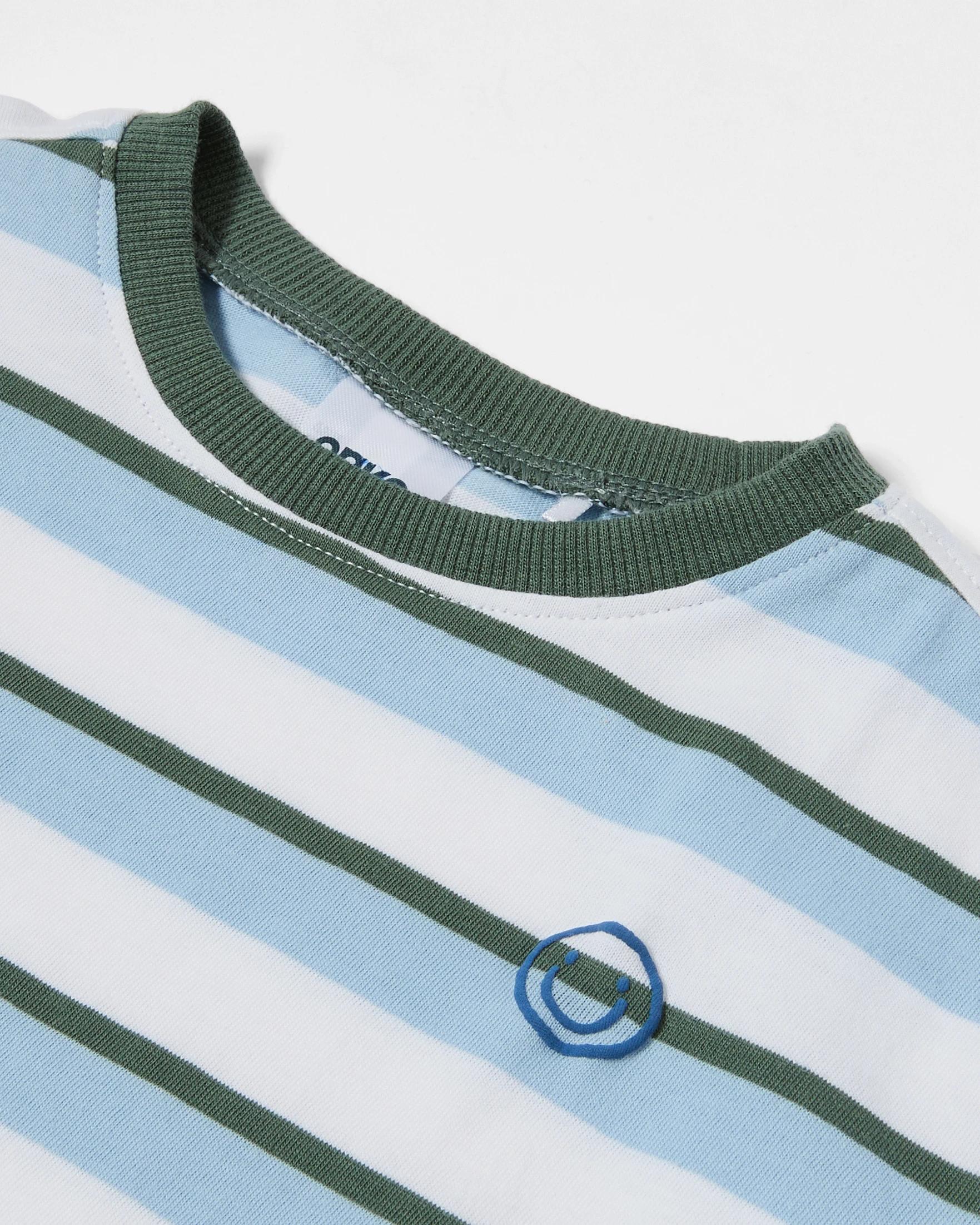 8 3 Pack Short Sleeve T-shirt BLUE STRIPES, 8 of 8