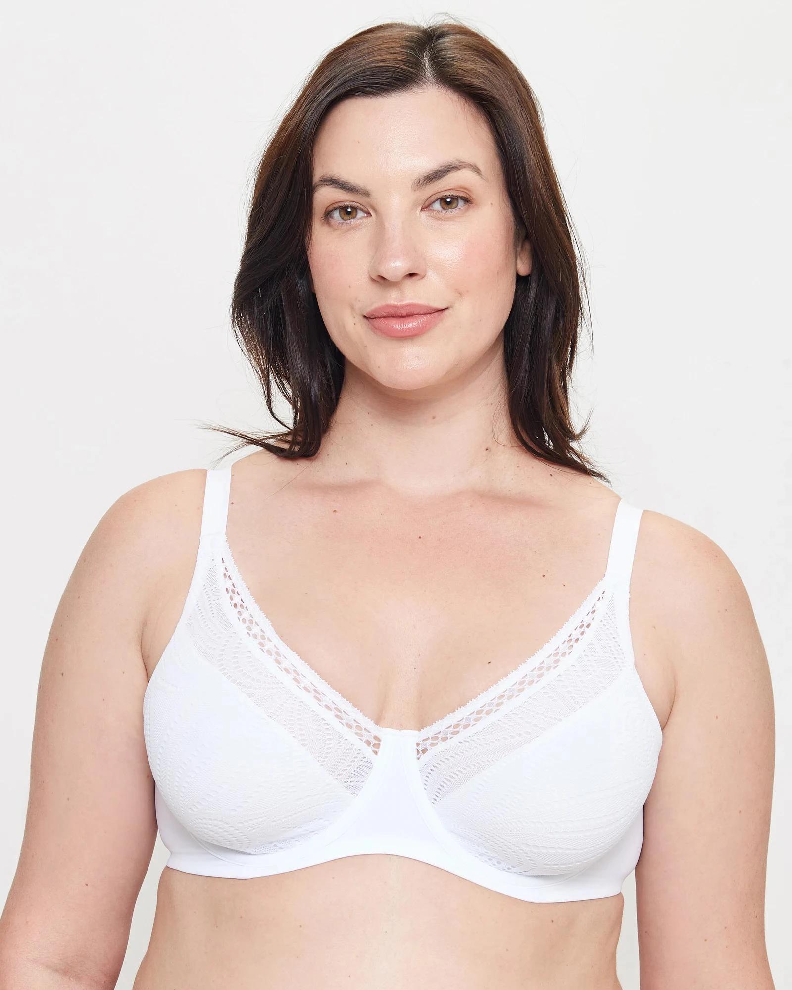 1 Target Lace Minimiser Bra WHITE, 1 of 2