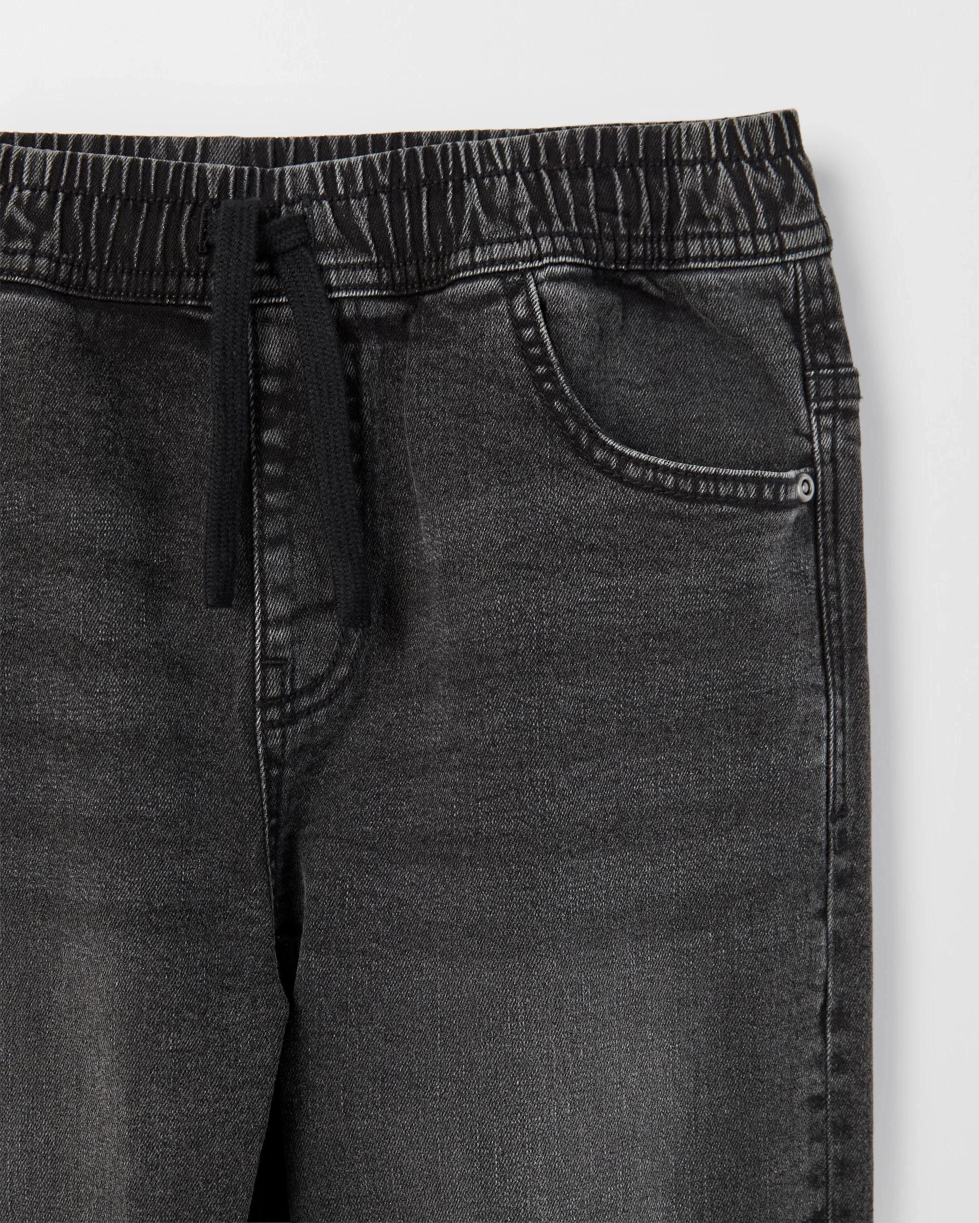 8 Target Kids Elastic Waistband Straight Fit Denim Jeans BLACKWASH, 8 of 8