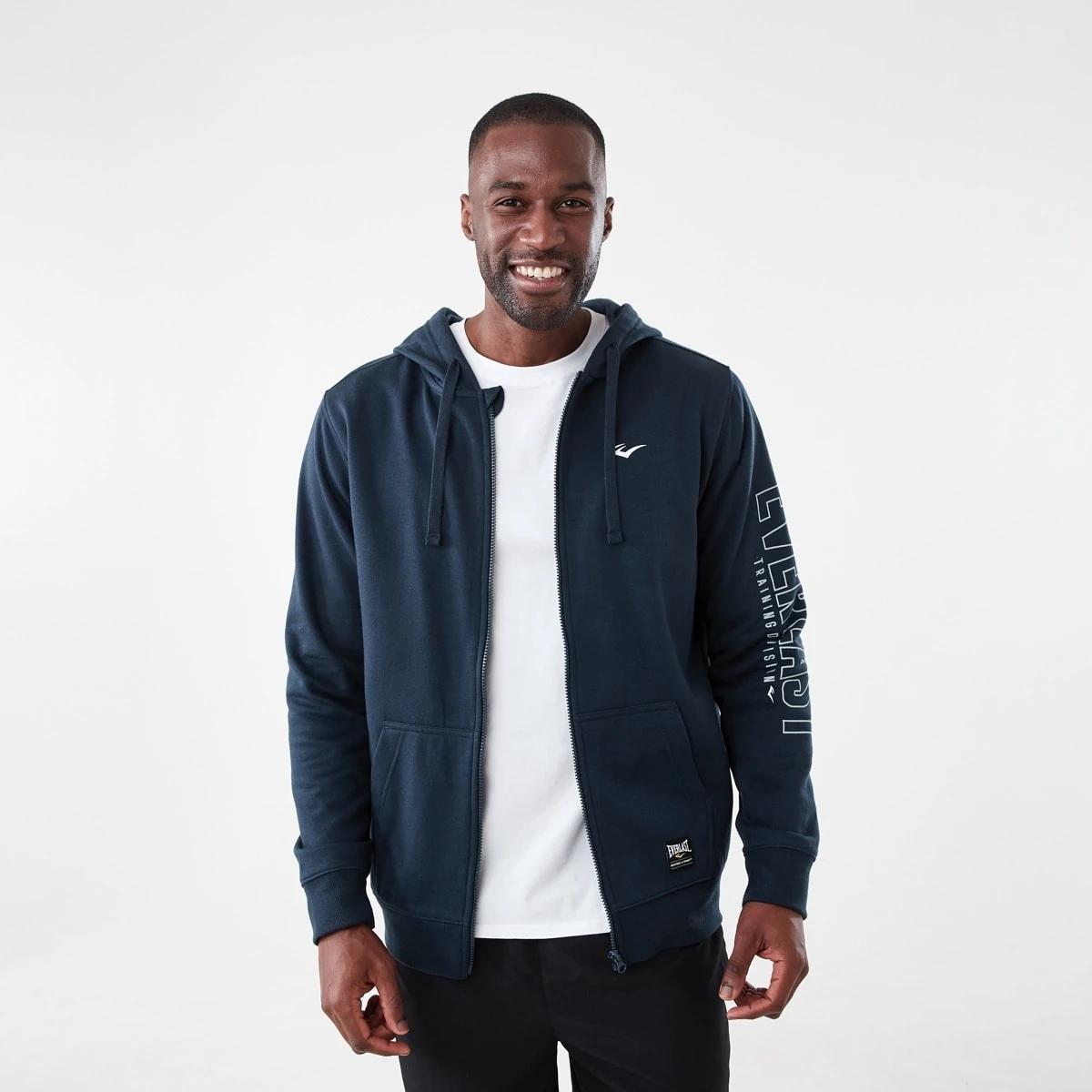 2 Everlast Mens Zip Through Hoodie EVER NAVY, 2 of 8