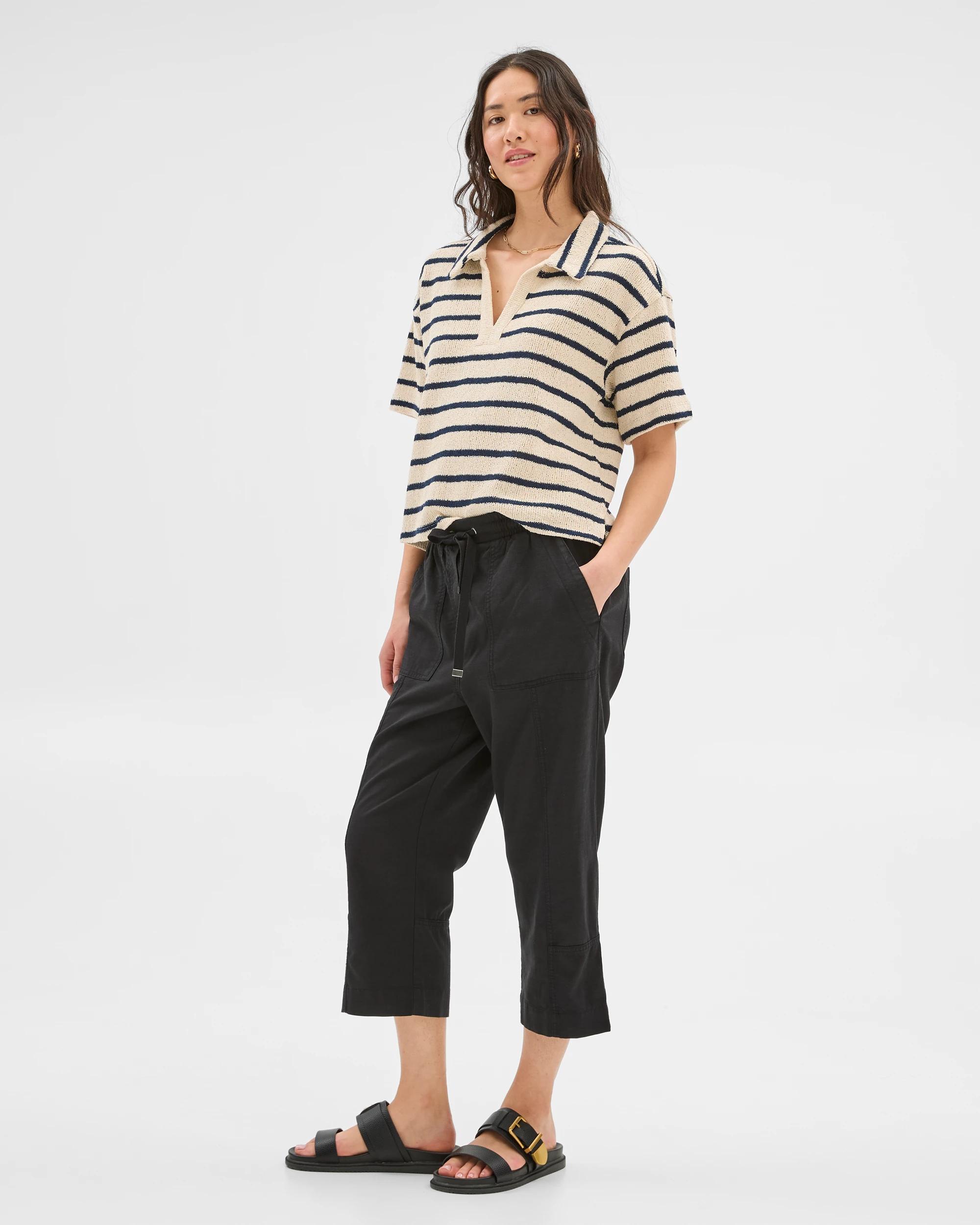 3 Target Seamed 3/4 Jogger Pants BLACK, 3 of 7