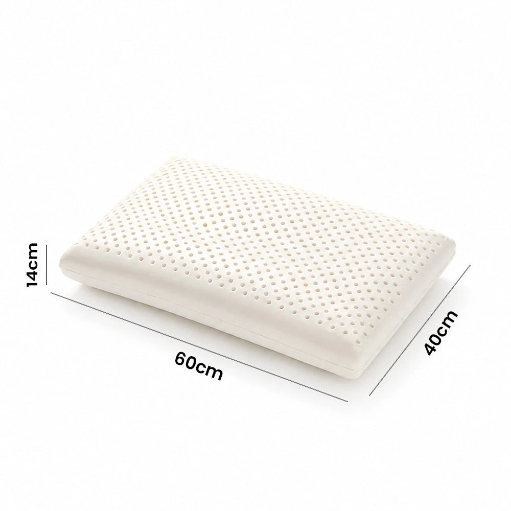 6 Zzz Atelier 2 Pack 100% Natural Latex Standard Pillow - Regular Support - White, 6 of 6