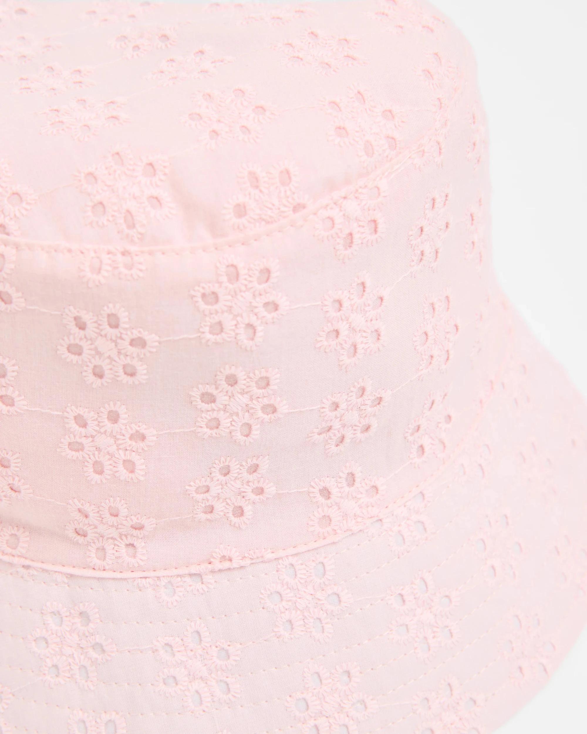 2 Target Kids Broderie Bucket Hat PINK, 2 of 2