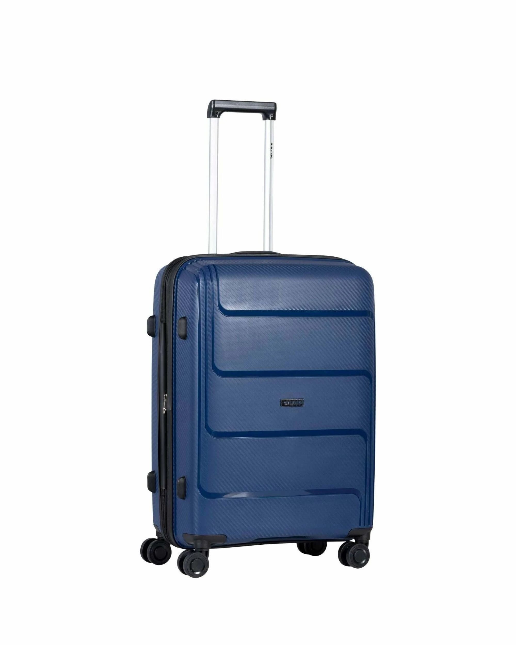 3 Delphin Verona Hardside Medium Spinner Suitcase - 68cm - Blue, 3 of 5