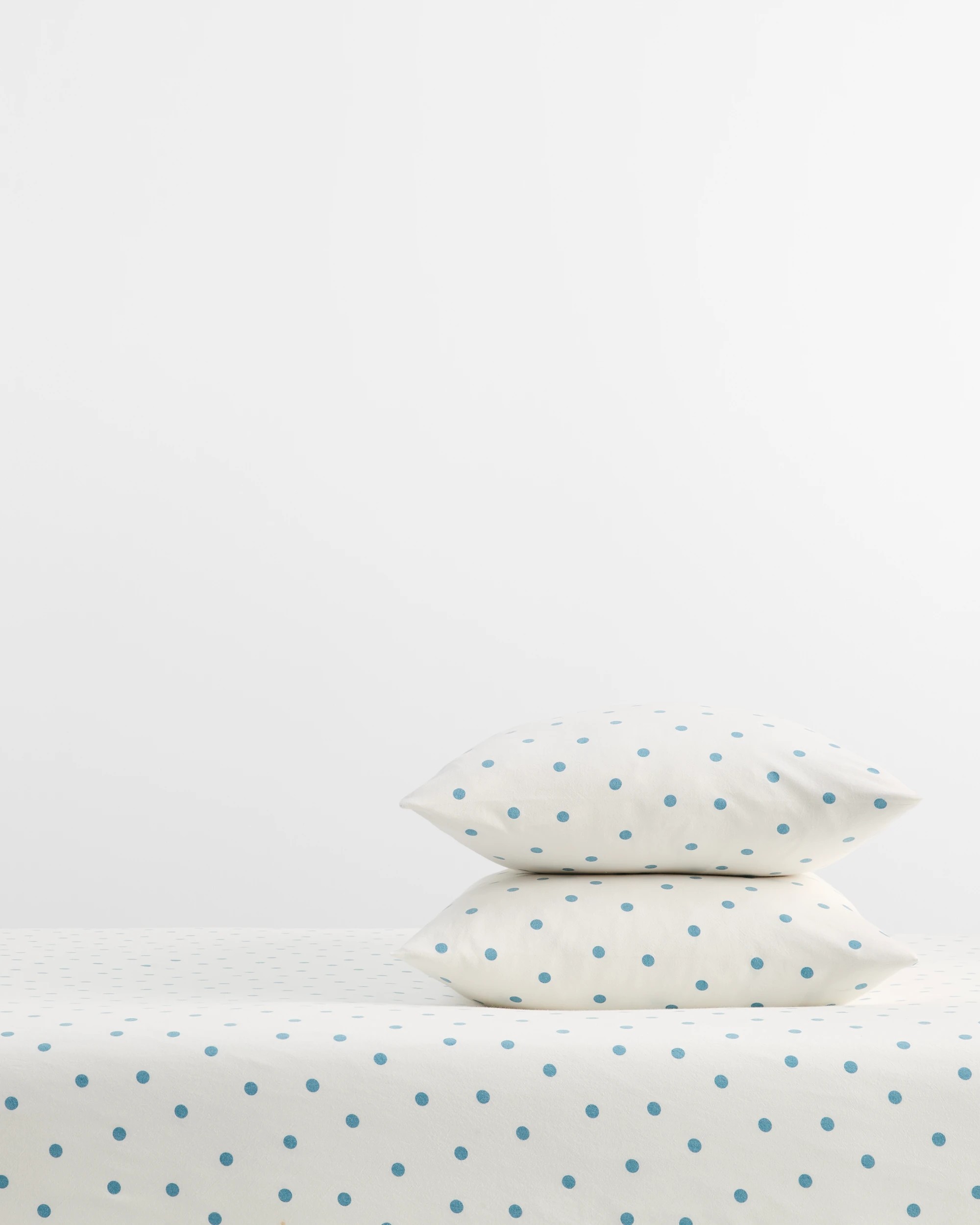 1 Arlo Polka Dot Stonewash 2 Pack Cotton Standard Pillowcase - One Size - Blue, 1 of 3
