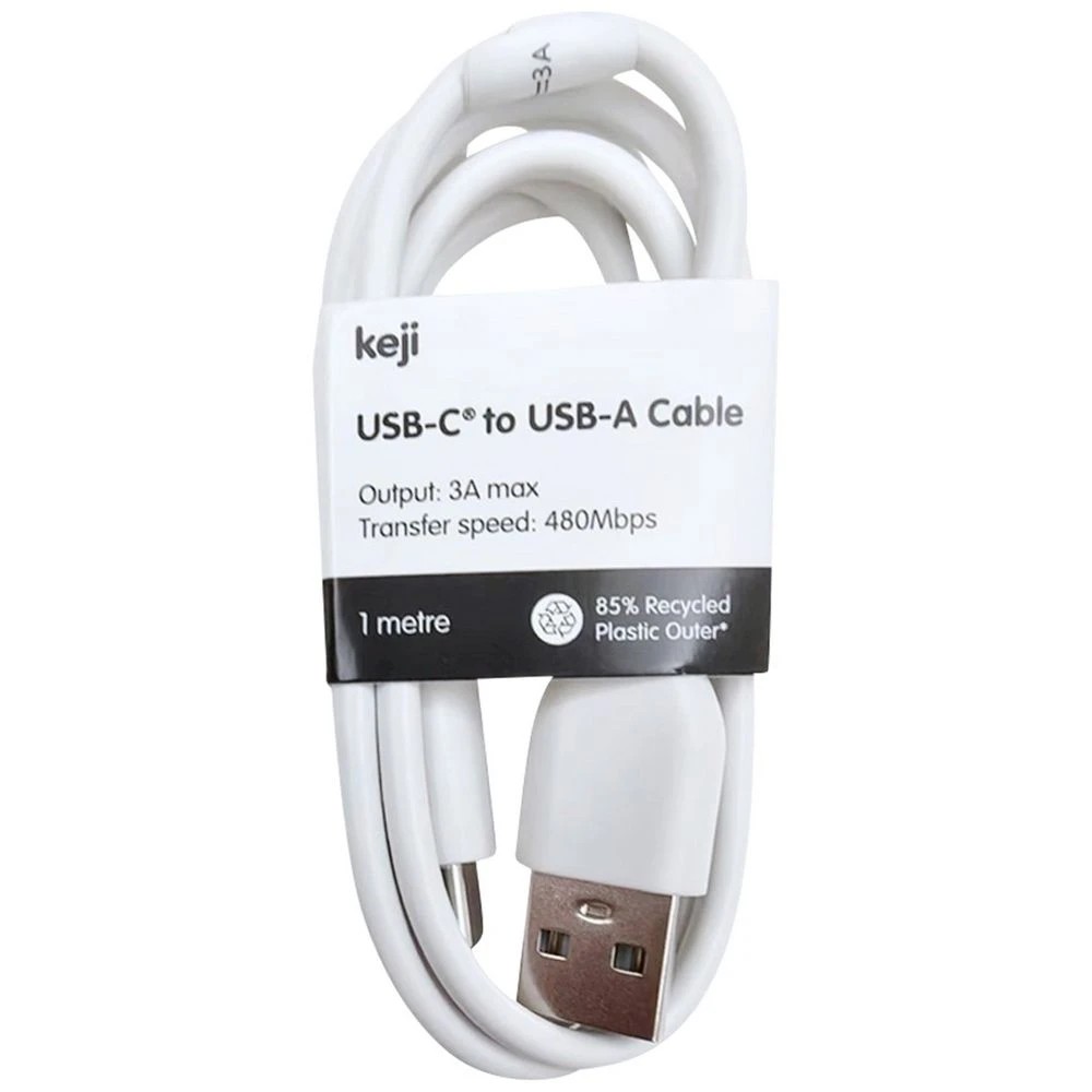 3 Keji USB-A to USB-C Cable 1m White, 3 of 4