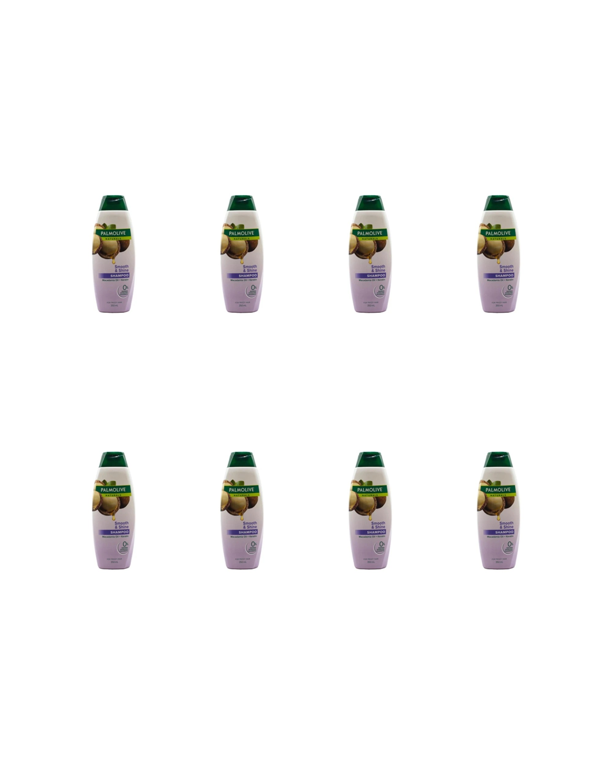1 Palmolive 8PK Naturals Shampoo Smooth & Shine Macadamia Oil & Keratin 350ml - Multi, 1 of 3