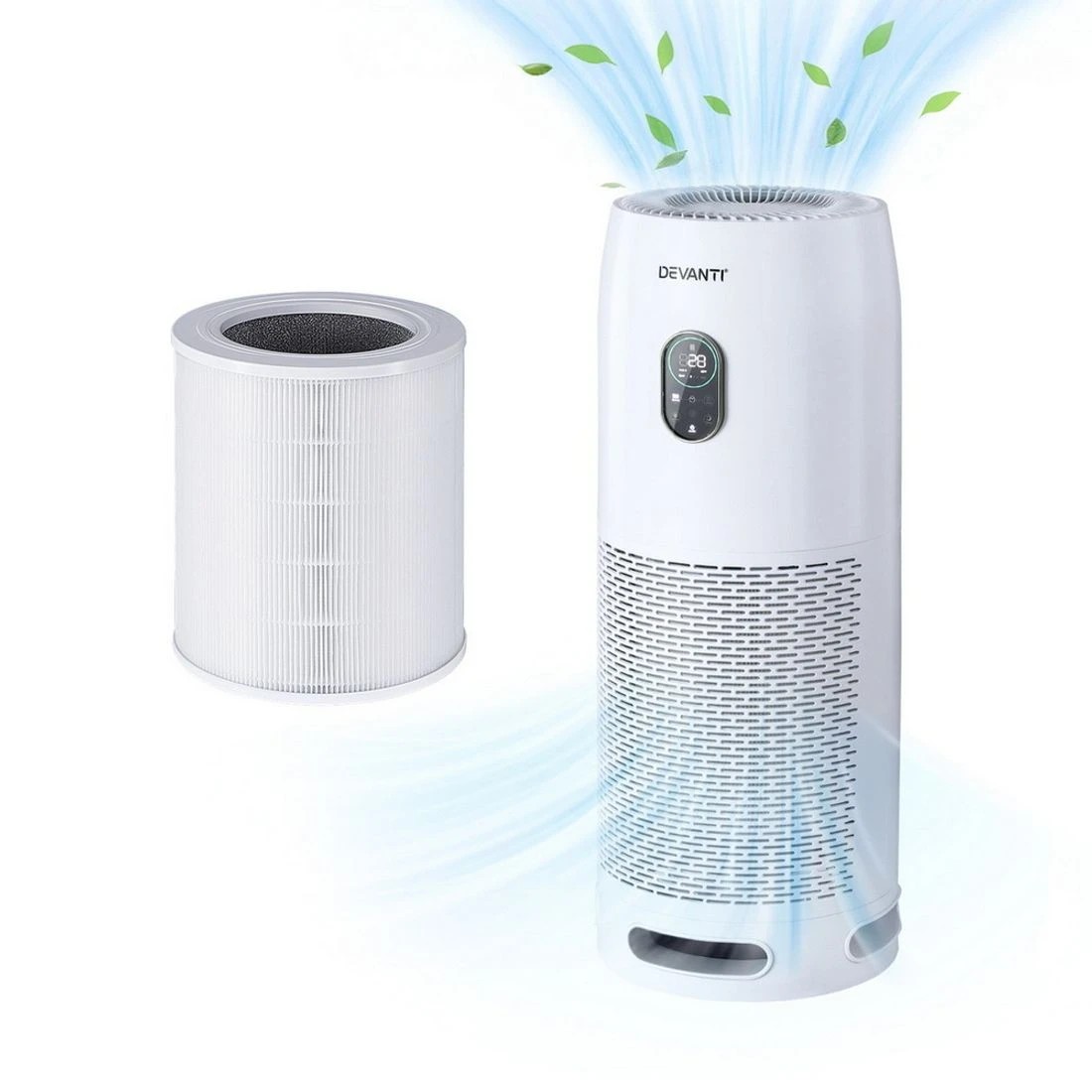 1 Devanti Air Purifier 4 Stage HEPA w/Replacement Filter - White, 1 of 10