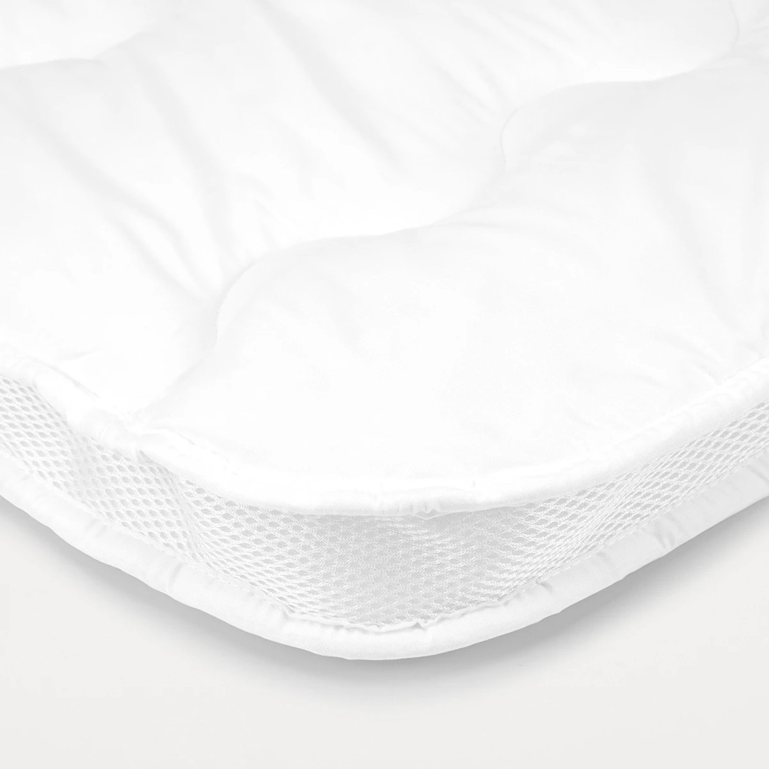 5 Strapped Airflow Mattress Topper - Double Bed, White, 5 of 5