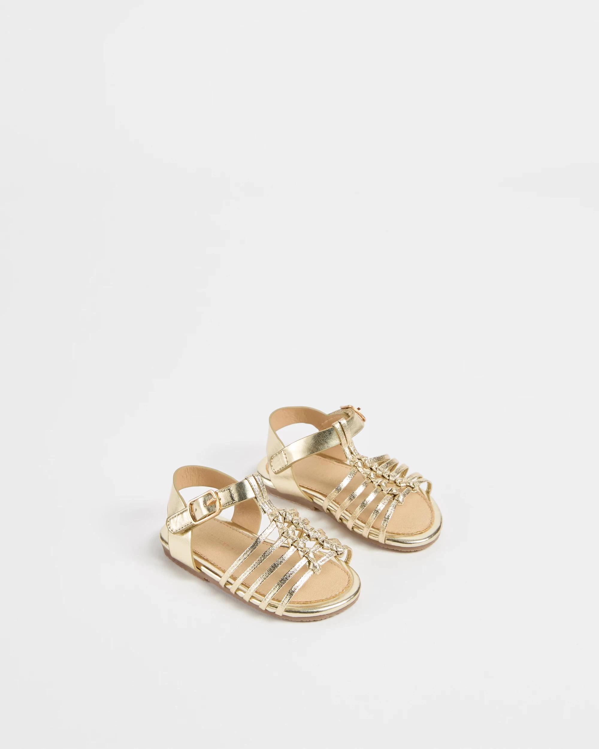 3 Target Baby Girls First Walker Gladiator Sandal GOLD, 3 of 3
