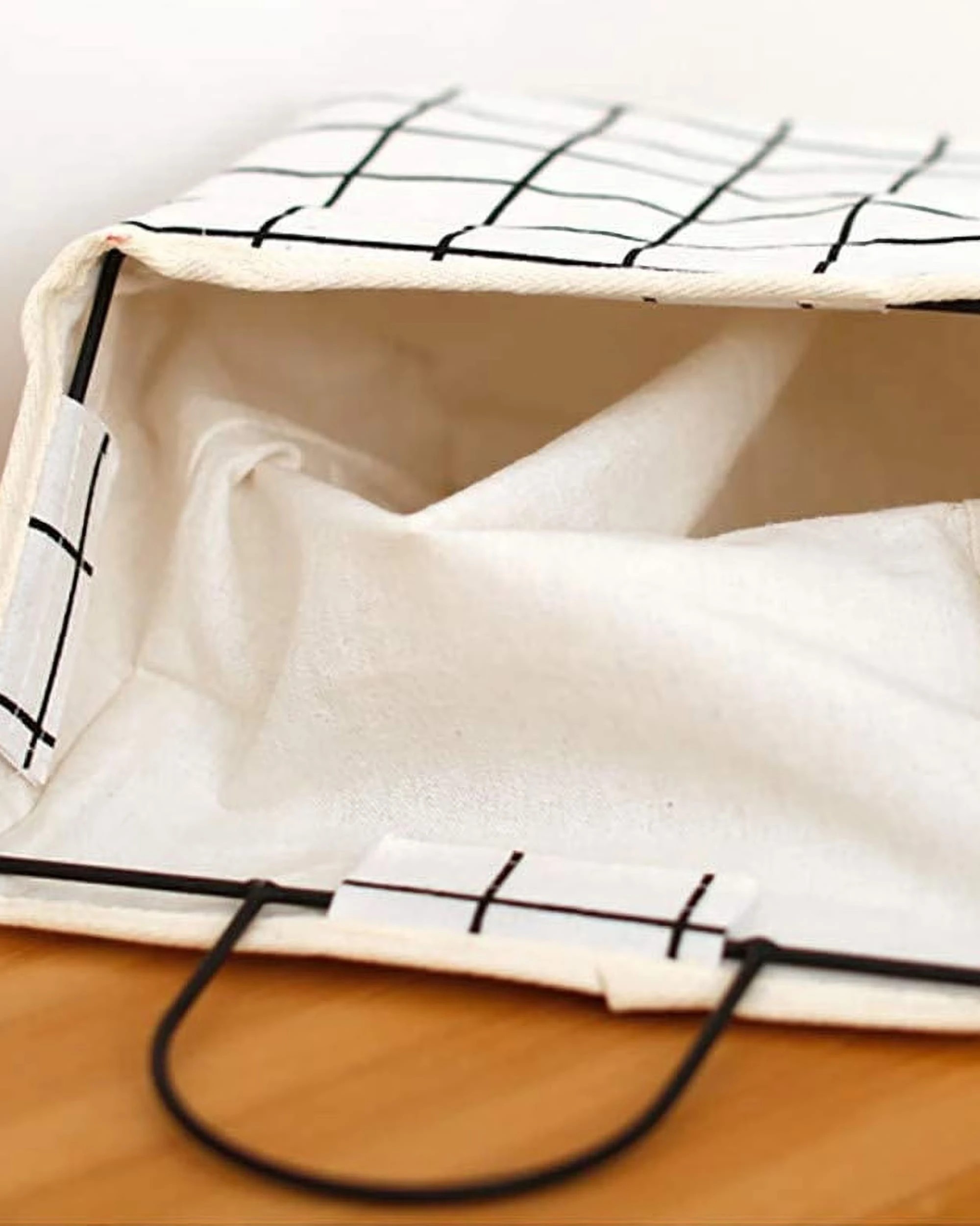 Aimall Wall Hanging Storage Bag Wardrobe Organiser White Grid Pattern ...
