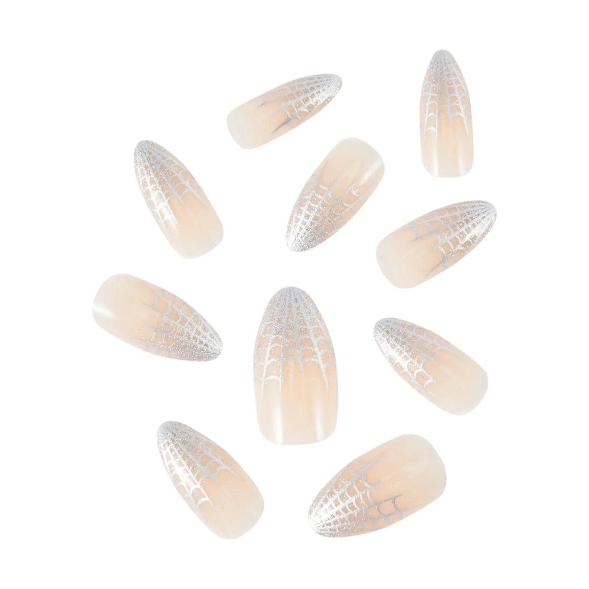 2 OXX Cosmetics Halloween 24 Pack Artificial Nails with Adhesive - Stiletto Shape, Gem Webs, 2 of 4