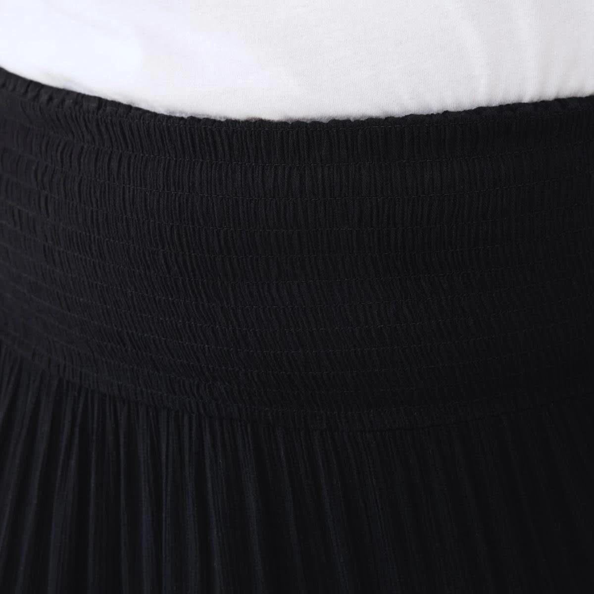 4 Curve Multi Tiered Textured Maxi Skirt BLACK, 4 of 5