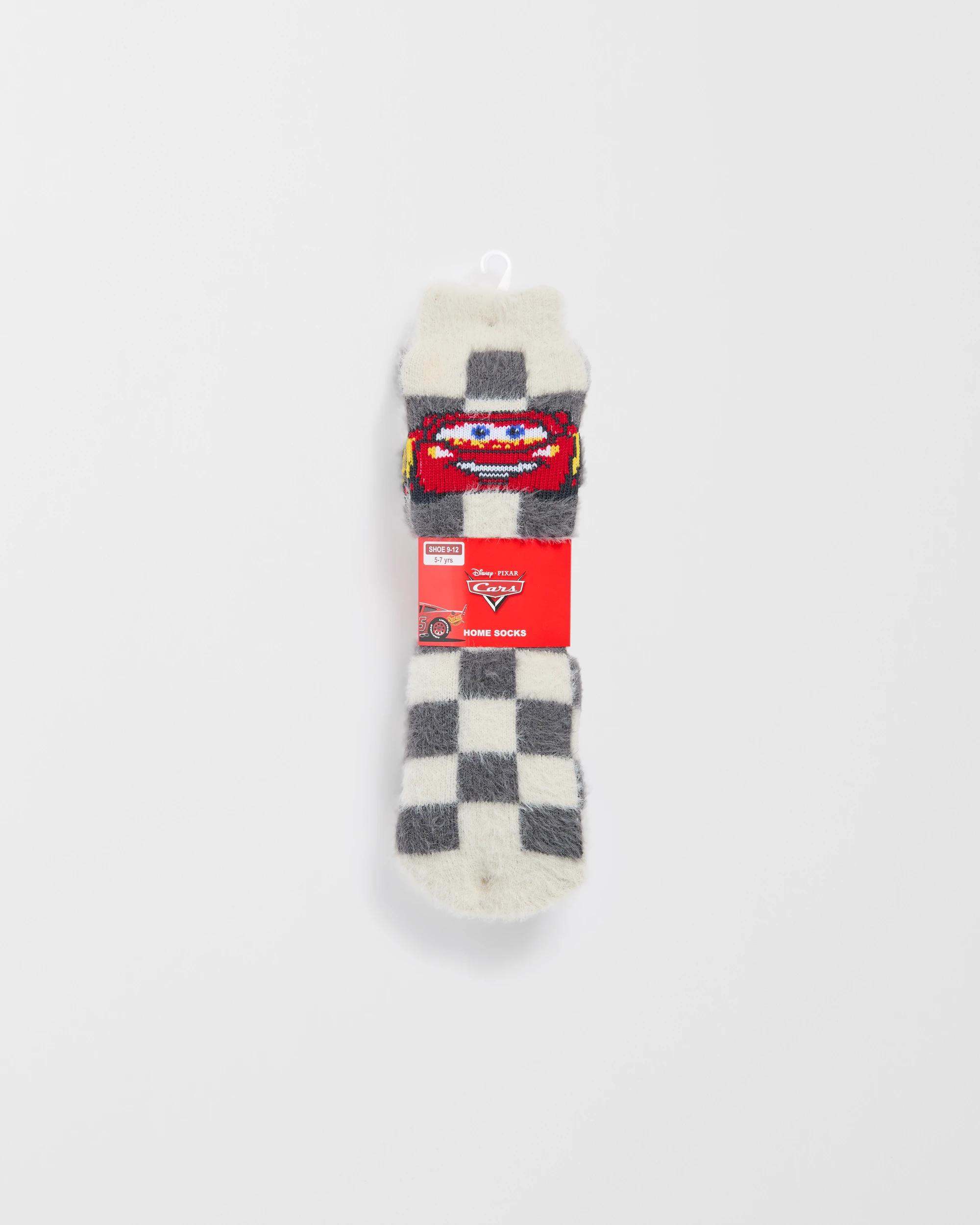 4 Disney Cars Sherpa Lined Home Socks CARS, 4 of 4