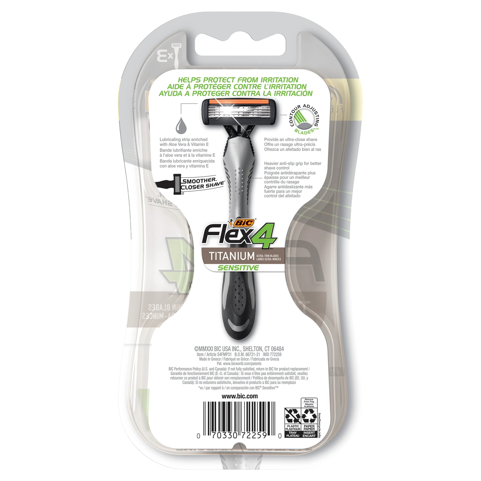2 BIC Flex 4 Razors - 3 Pack - Black, 2 of 5