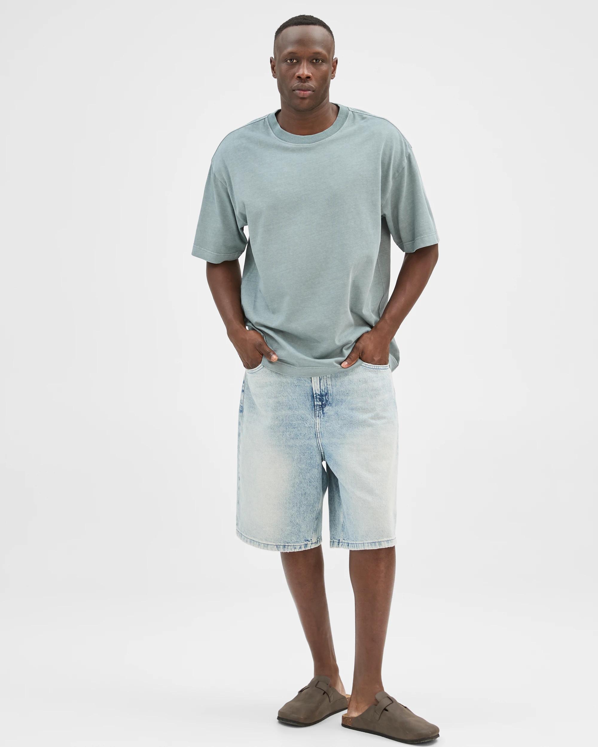 1 Commons Australian Cotton Boxy Heavyweight Core T-Shirt WASHED TROOPER, 1 of 6