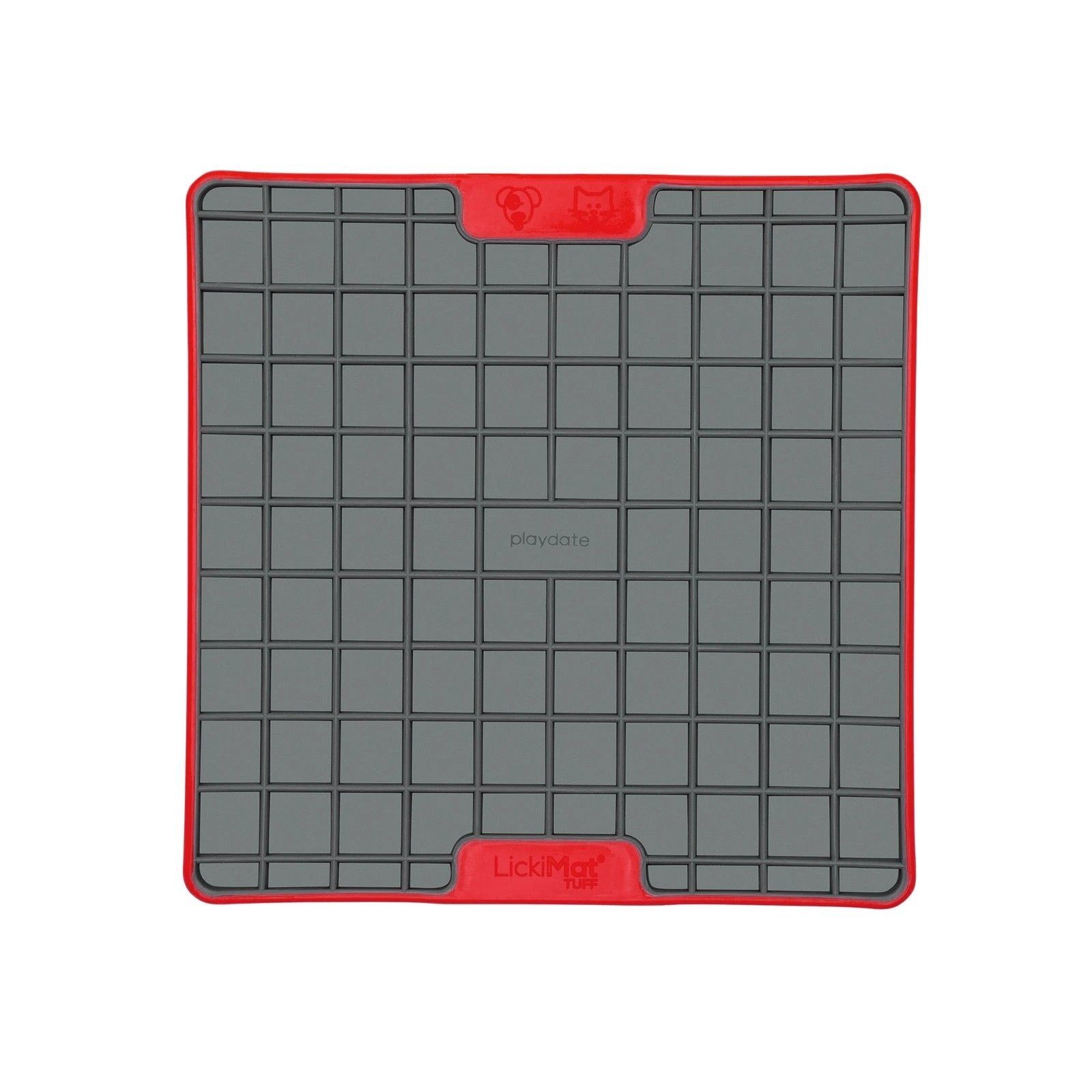 1 Lickimat Playdate Tuff Slow Food Licking Mat For Cats - Red, 1 of 1