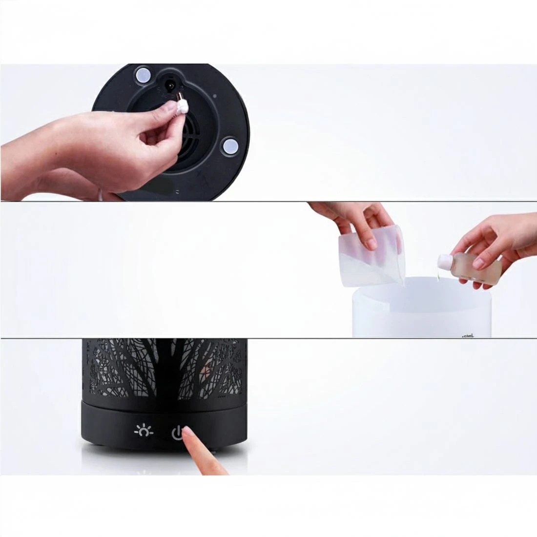 6 Devanti Aroma Diffuser Aromatherapy  160ml - Black, 6 of 7