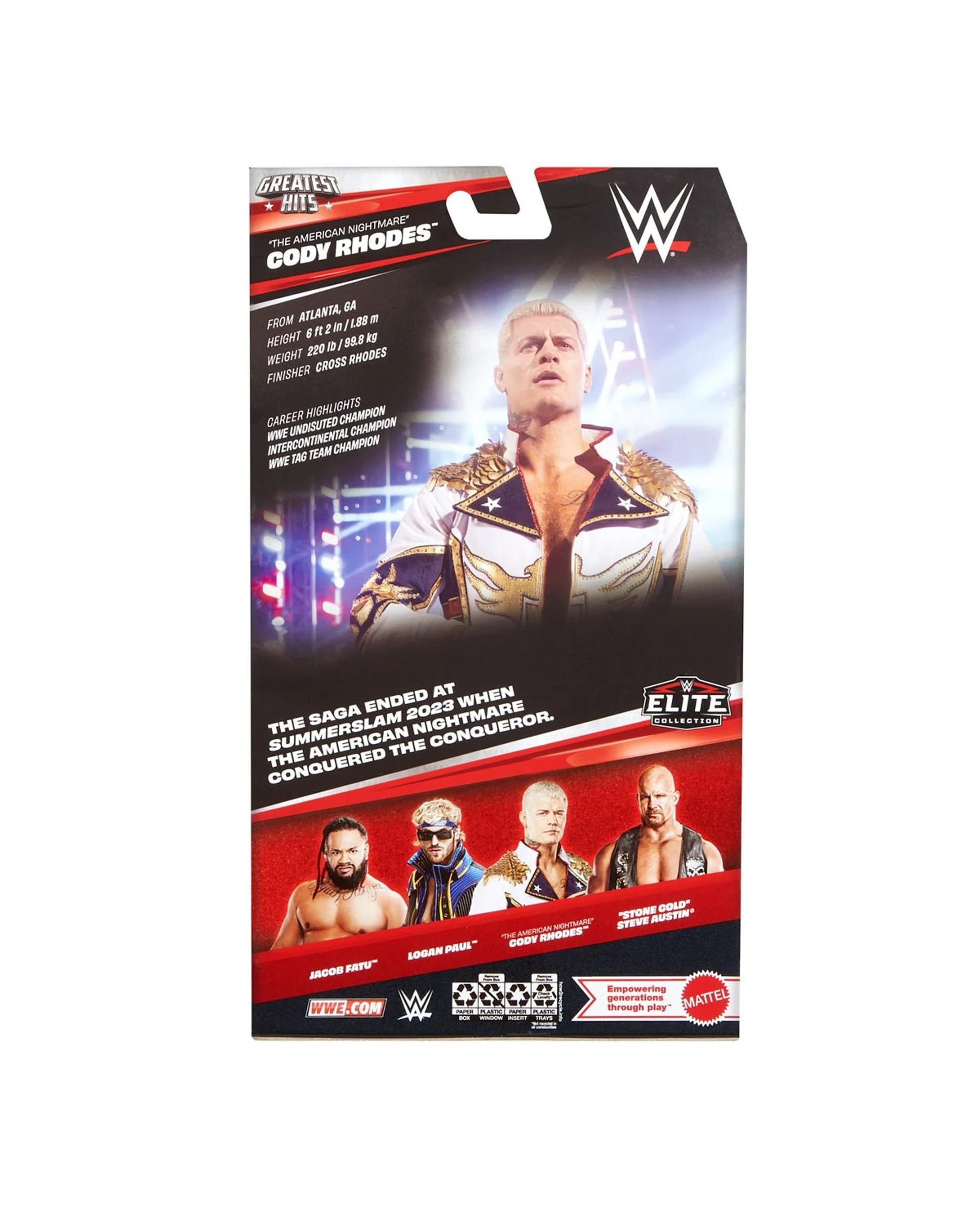 3 WWE Elite Collection Greatest Hits Series 9 "The American Nightmare" Cody Rhodes Action Figure, 3 of 8