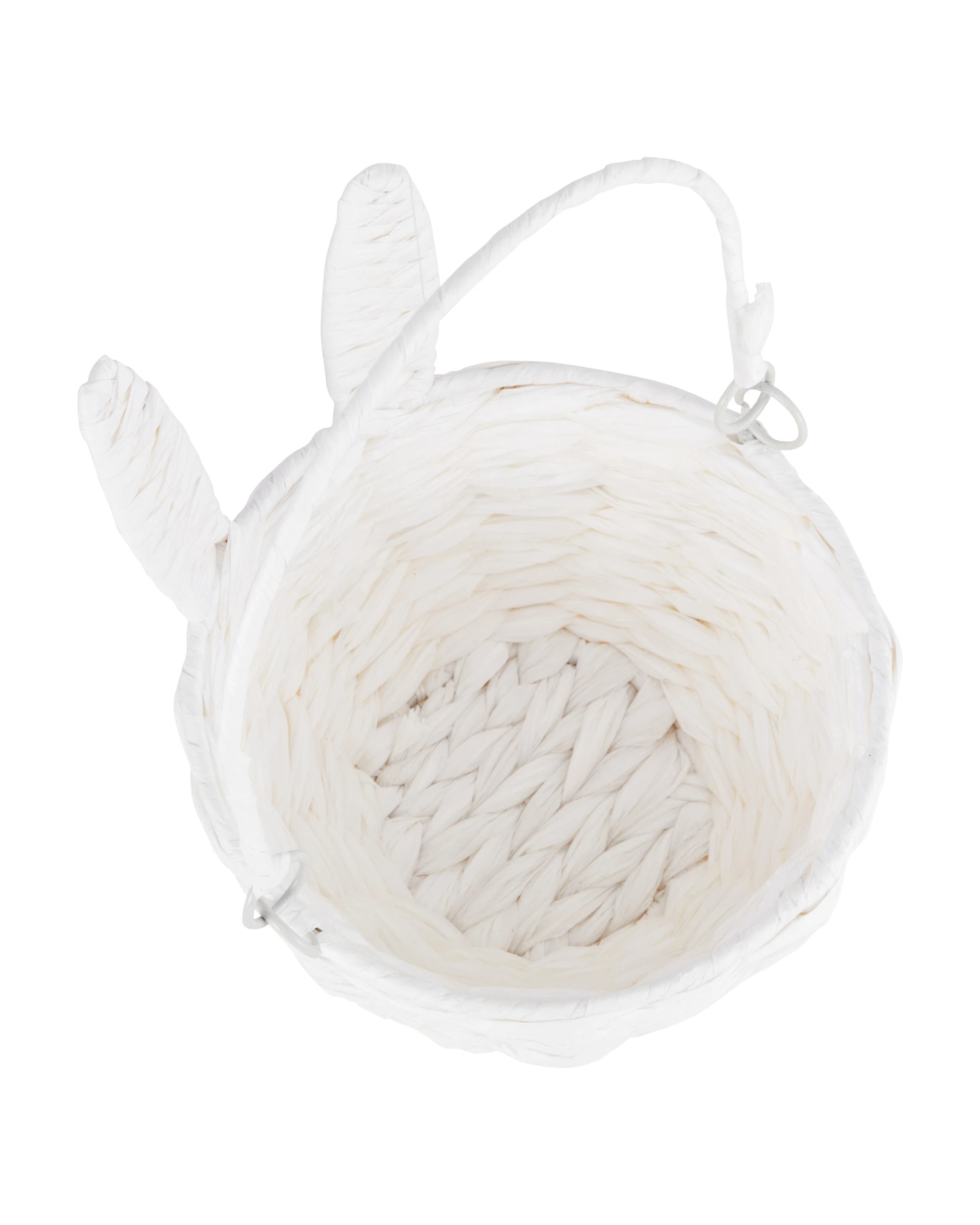 4 Paper Rope Bunny Basket - White, 4 of 4