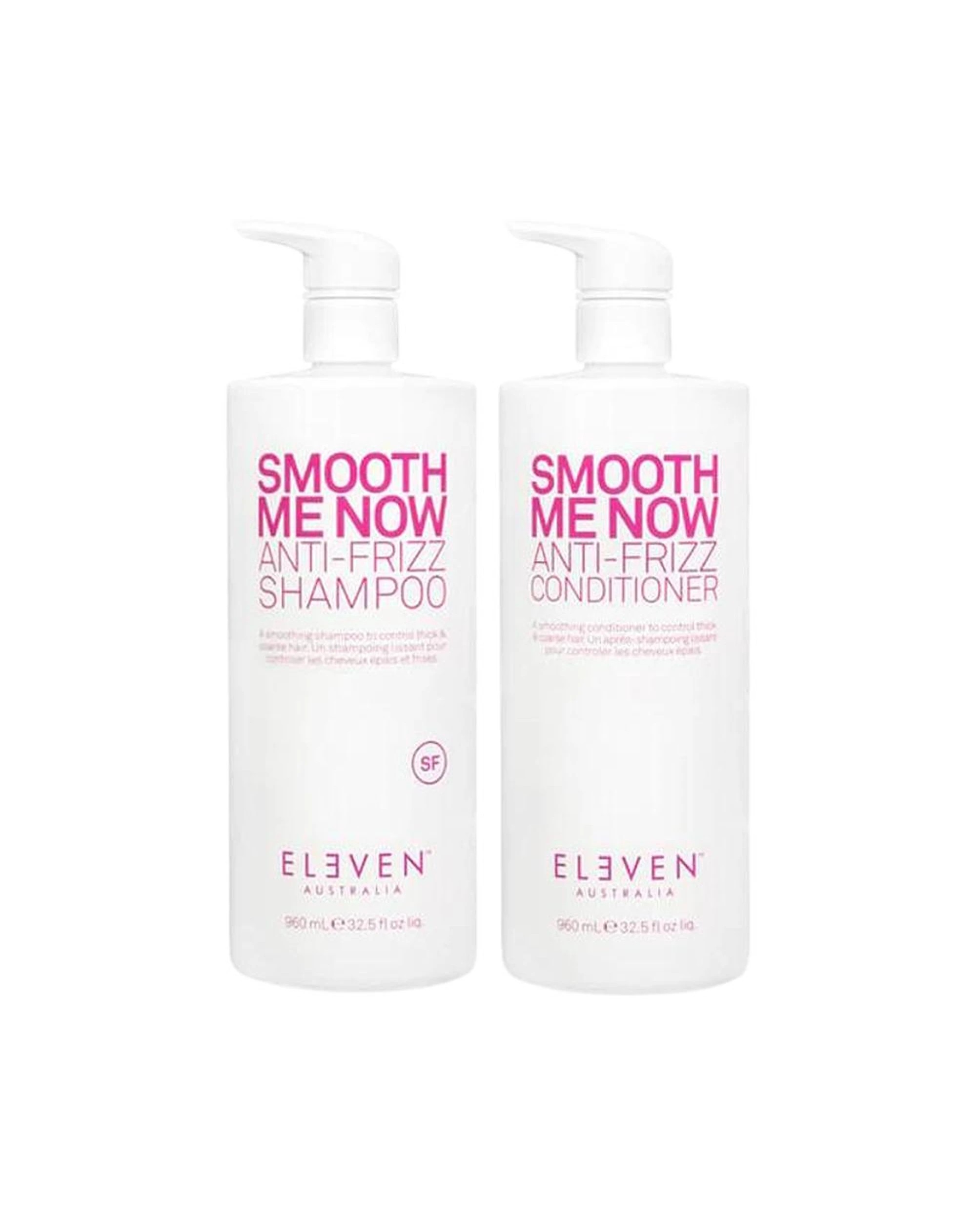 1 Eleven Australia Smooth Me Now Anti-Frizz Shampoo & Conditioner 960mL Duo, 1 of 6