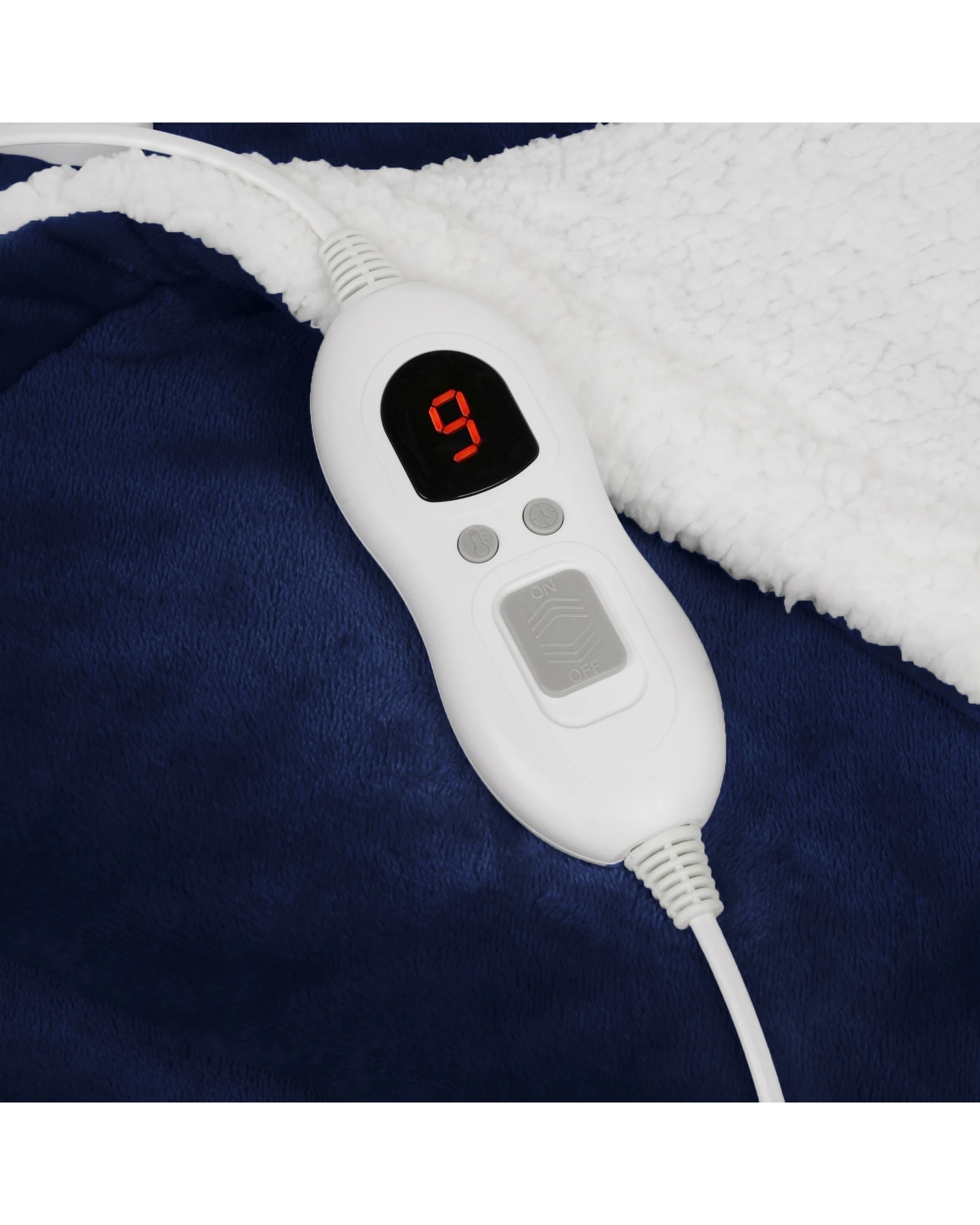 4 Advwin Electric Heated Throw Washable Flannel Blanket - Blue, 4 of 7