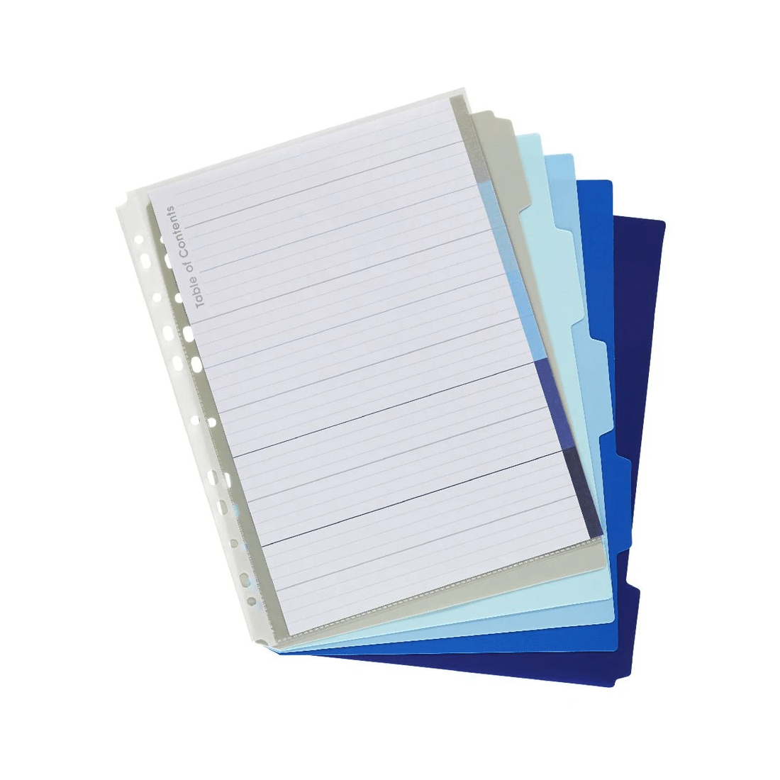 3 J.Burrows A4 Premium 5 Tab Index Dividers Cool Colours, 3 of 3