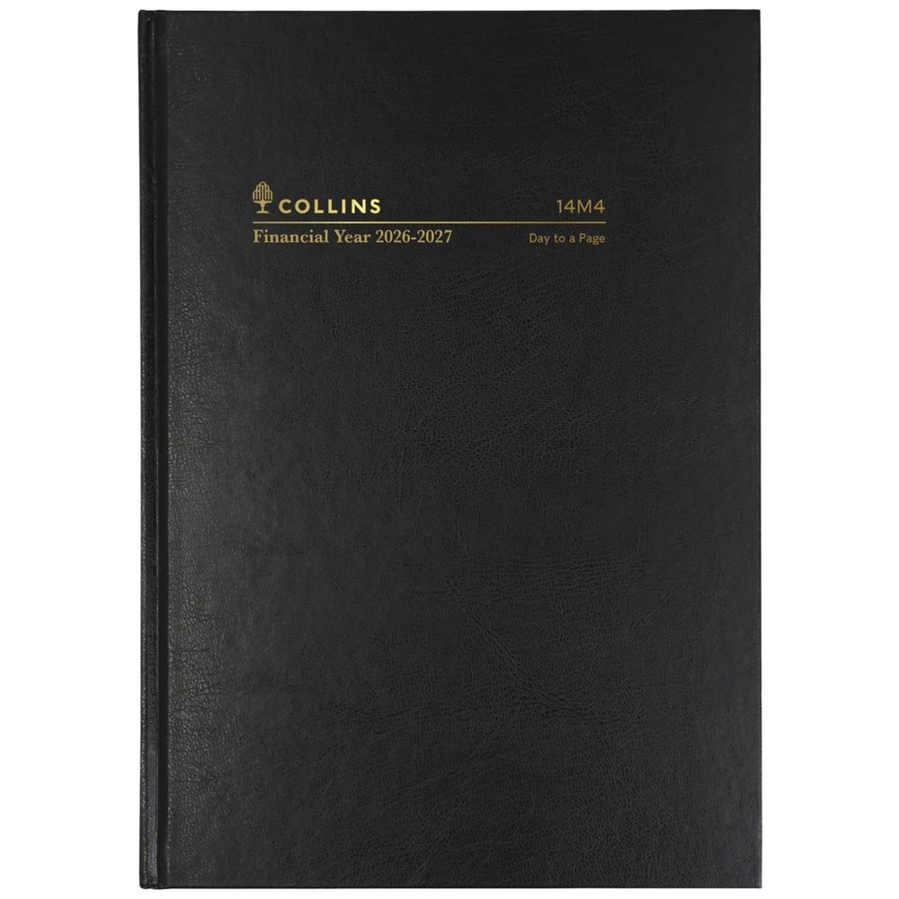 1 Collins A4 Day to Page FY26/27 Diary Black, 1 of 1