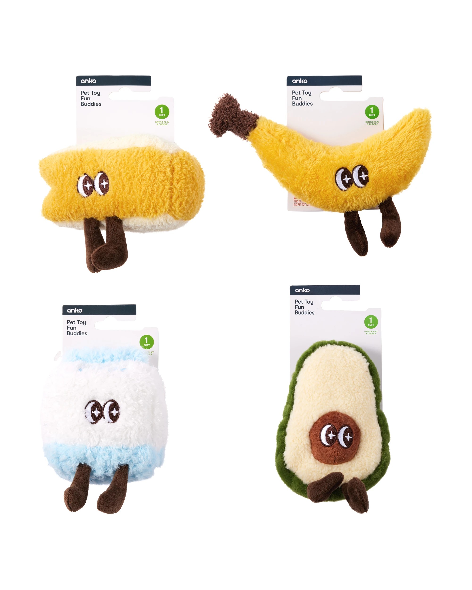 3 Pet Toy Fun Buddies - Assorted, 3 of 3