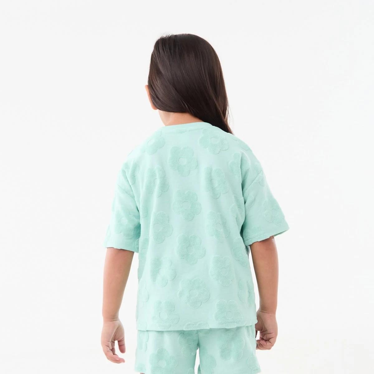 2 Short Sleeve Texture T-shirt Grn Daisy, 2 of 8