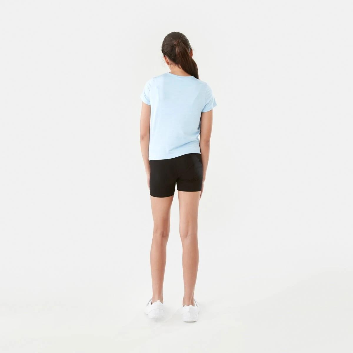 7 Active Kids Twist Front T-shirt Blu Marle, 7 of 9