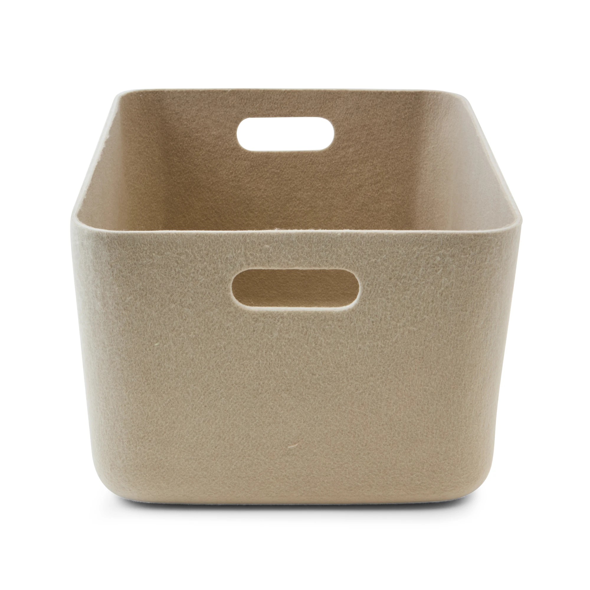 5 2 Tone Flat Felt Basket - Grey, 5 of 7